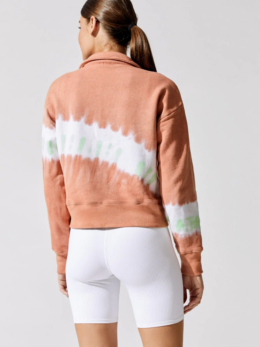 70s Half Zip Pullover - Clay Diagonal Dye - Image 4
