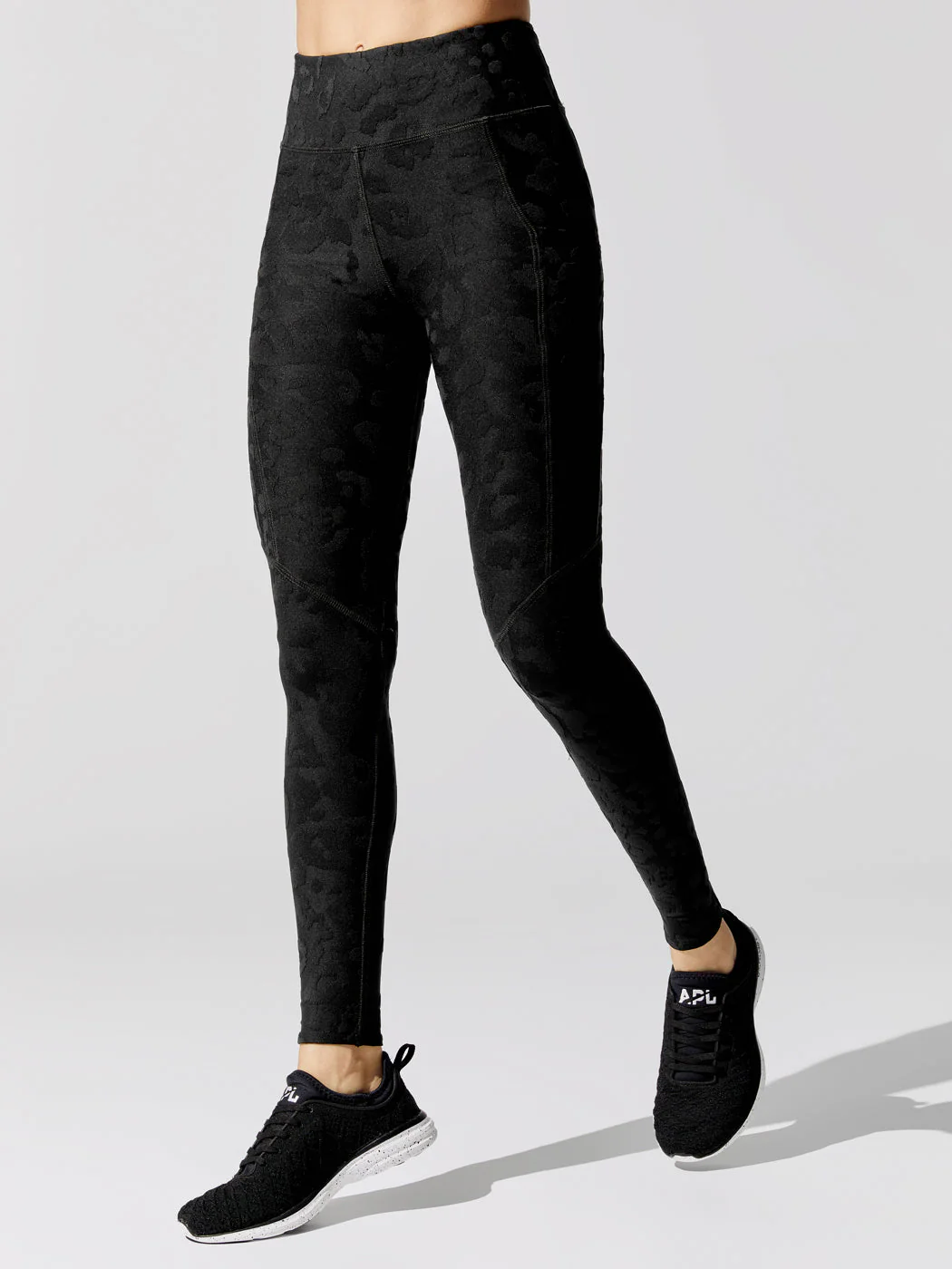 Active 3d Leopard Leggings - Black - Image 6