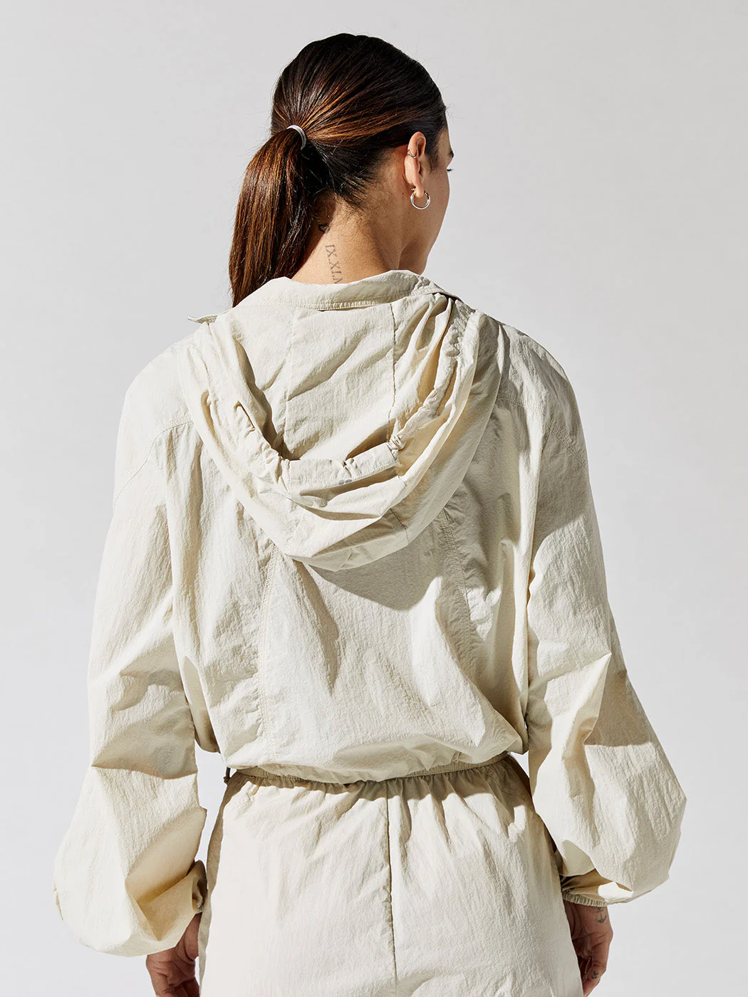 Adapt Studio Hooded Zip Through - Pebble Beige - Image 3