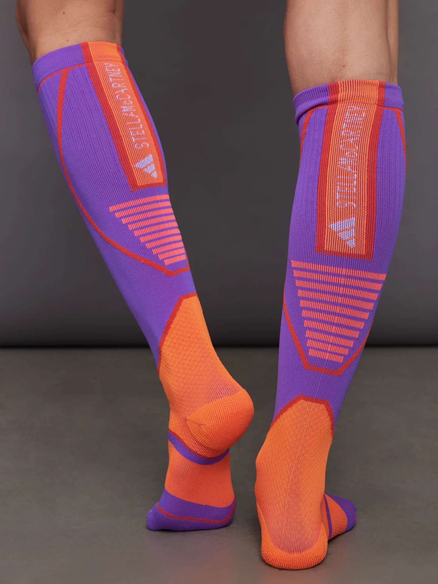 adidas by Stella McCartney High Socks - Shock Purple/Signal Orange Mel/Active Orange - Image 2