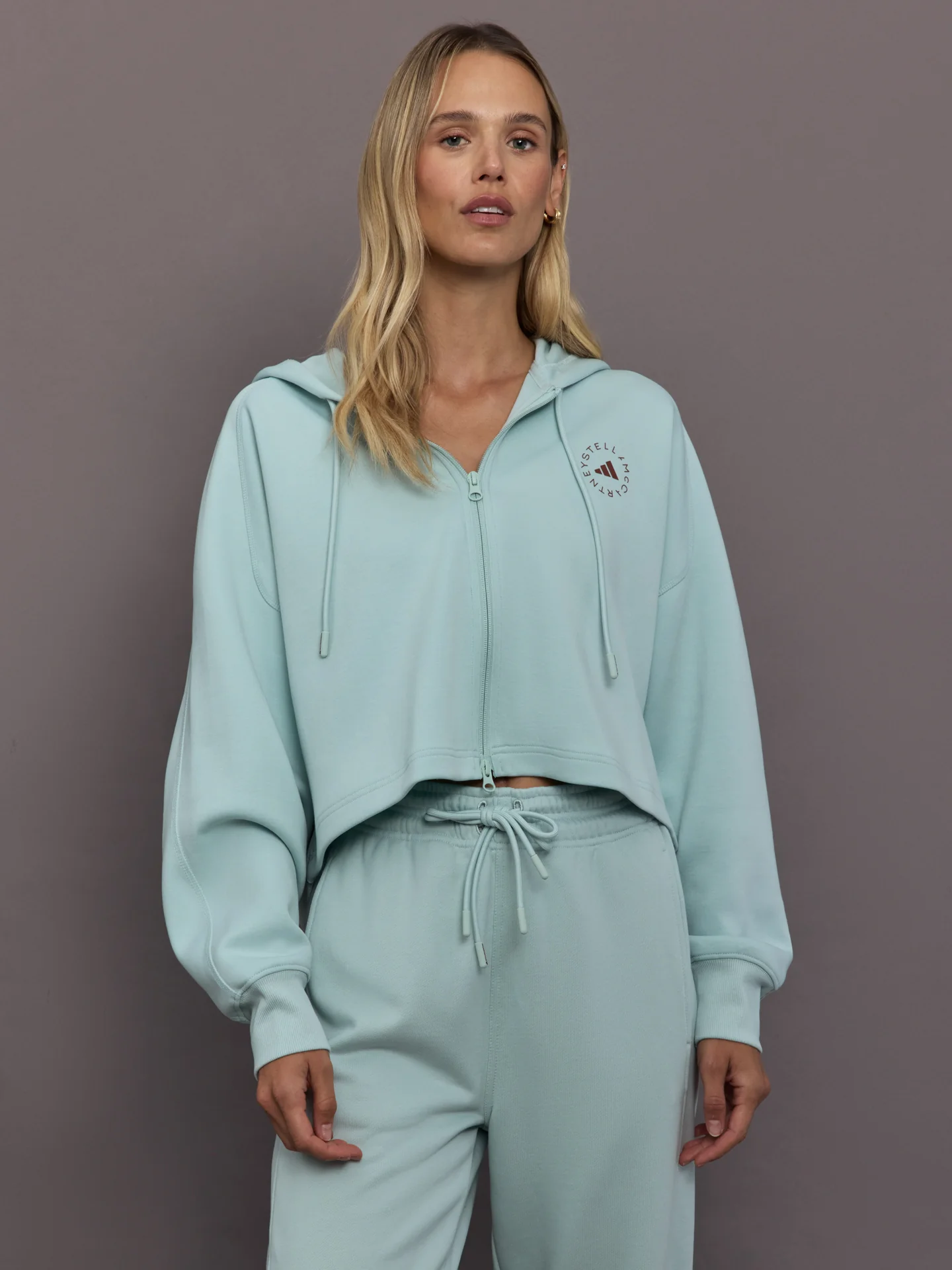 adidas by Stella McCartney Sportswear Cropped Hoodie - Vapour Green