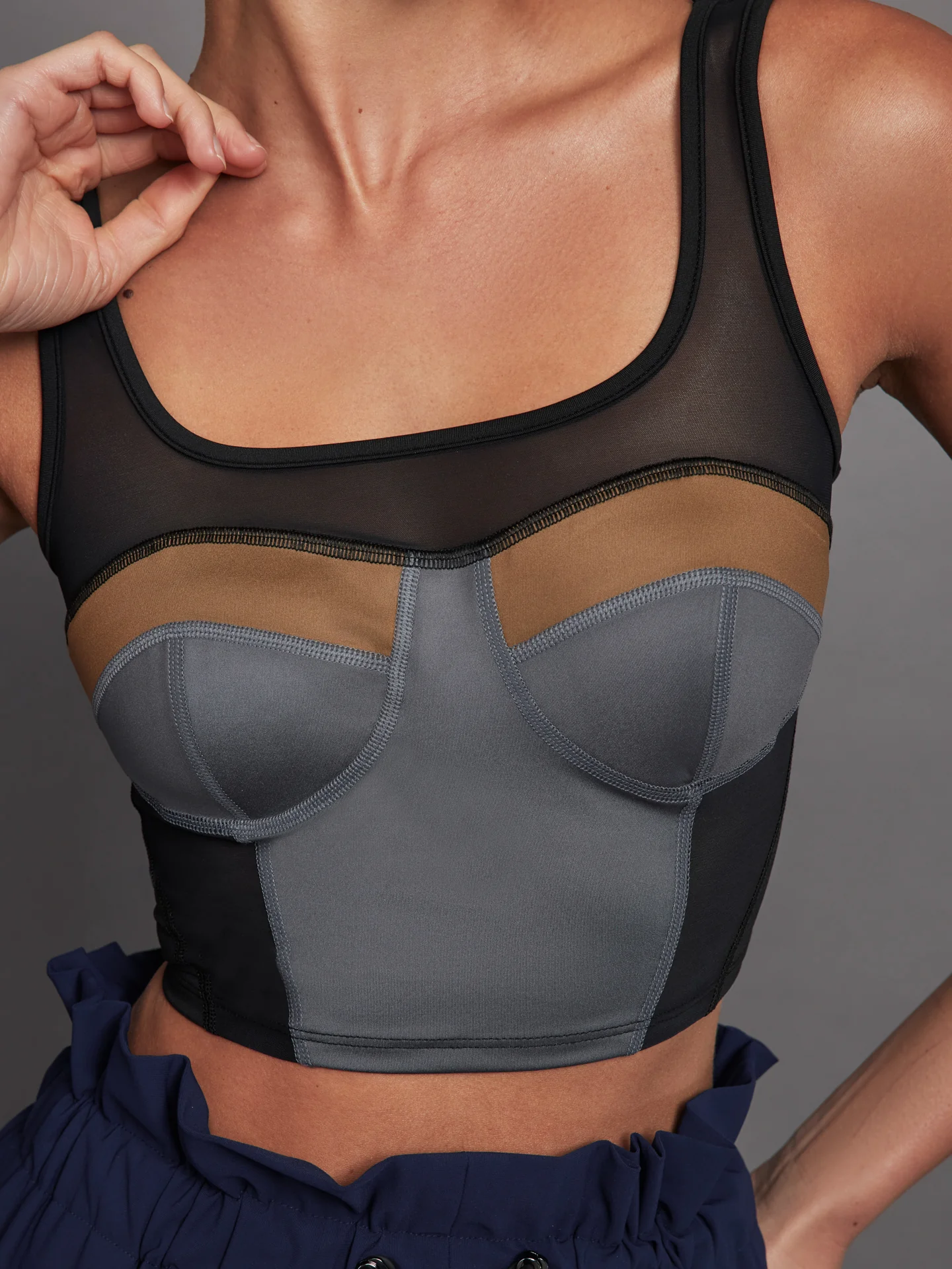 Aerial Gloss Bustier - Alloy - Image 3