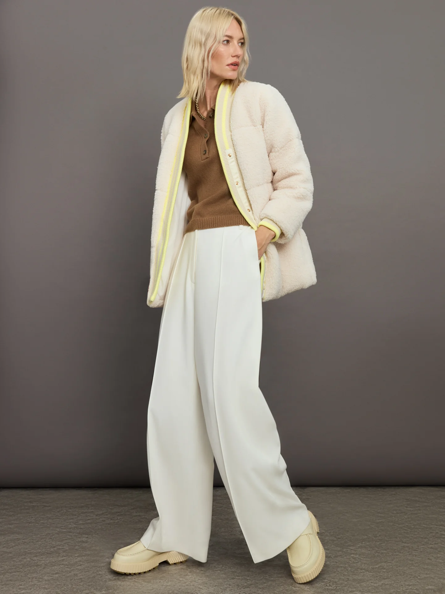 Alberto Knit Polo Blouse - Brown Sugar - Image 6