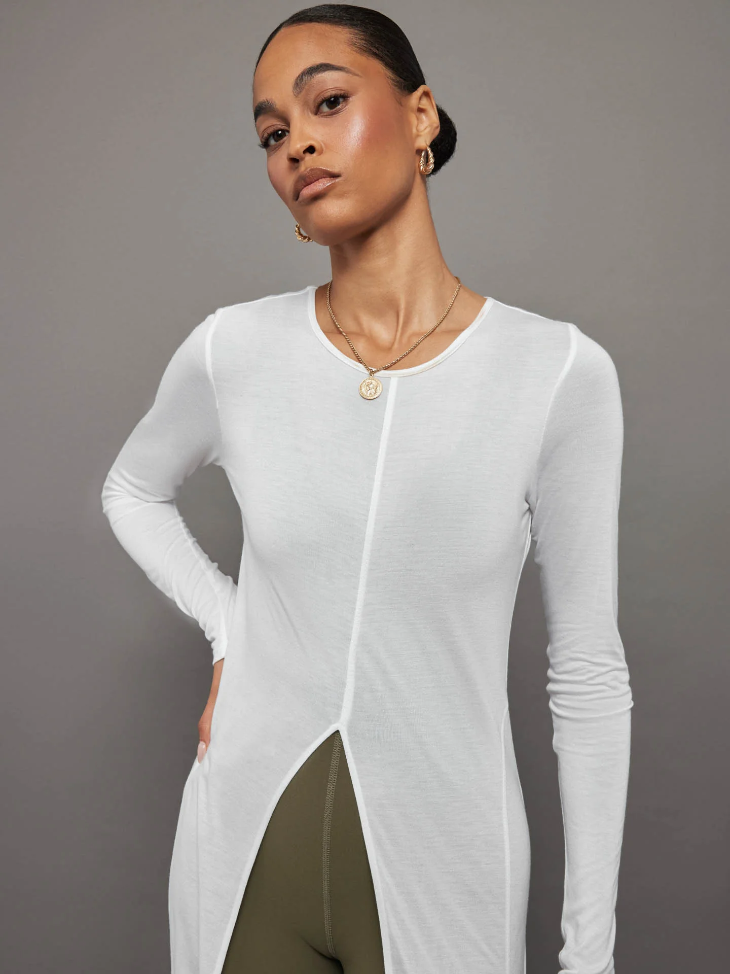 Alina Shirt Dress - White - Image 2