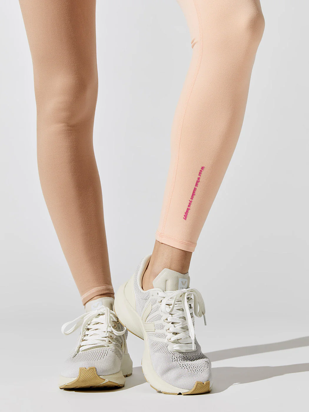 Apricot Colorblock TLC Super-High Band Legging - Two Tone Apricot - Image 3