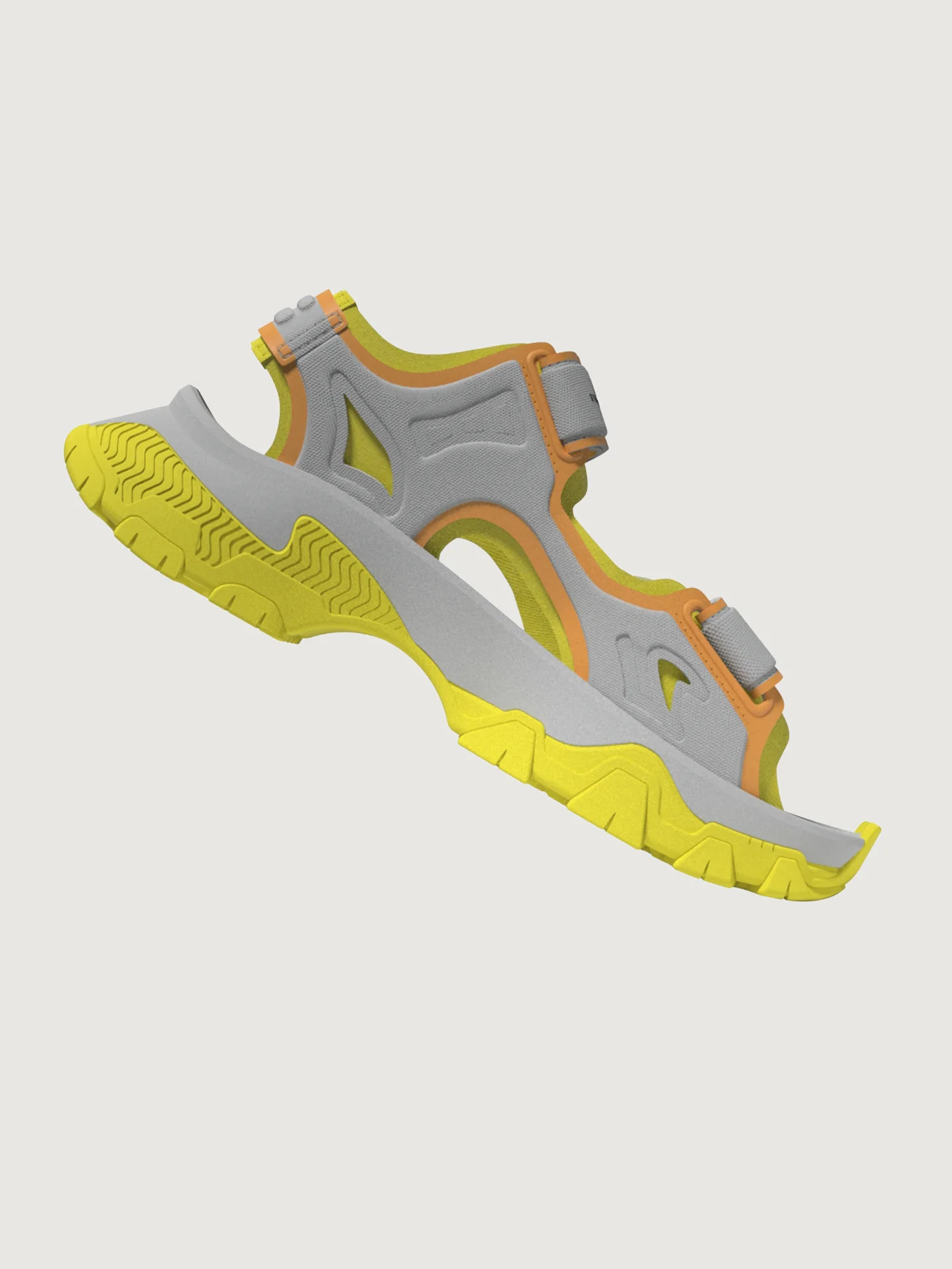 aSMC Hika Sandal Canvas - Chalk Pearl/Bright Yellow/Hazy Orange - Image 4