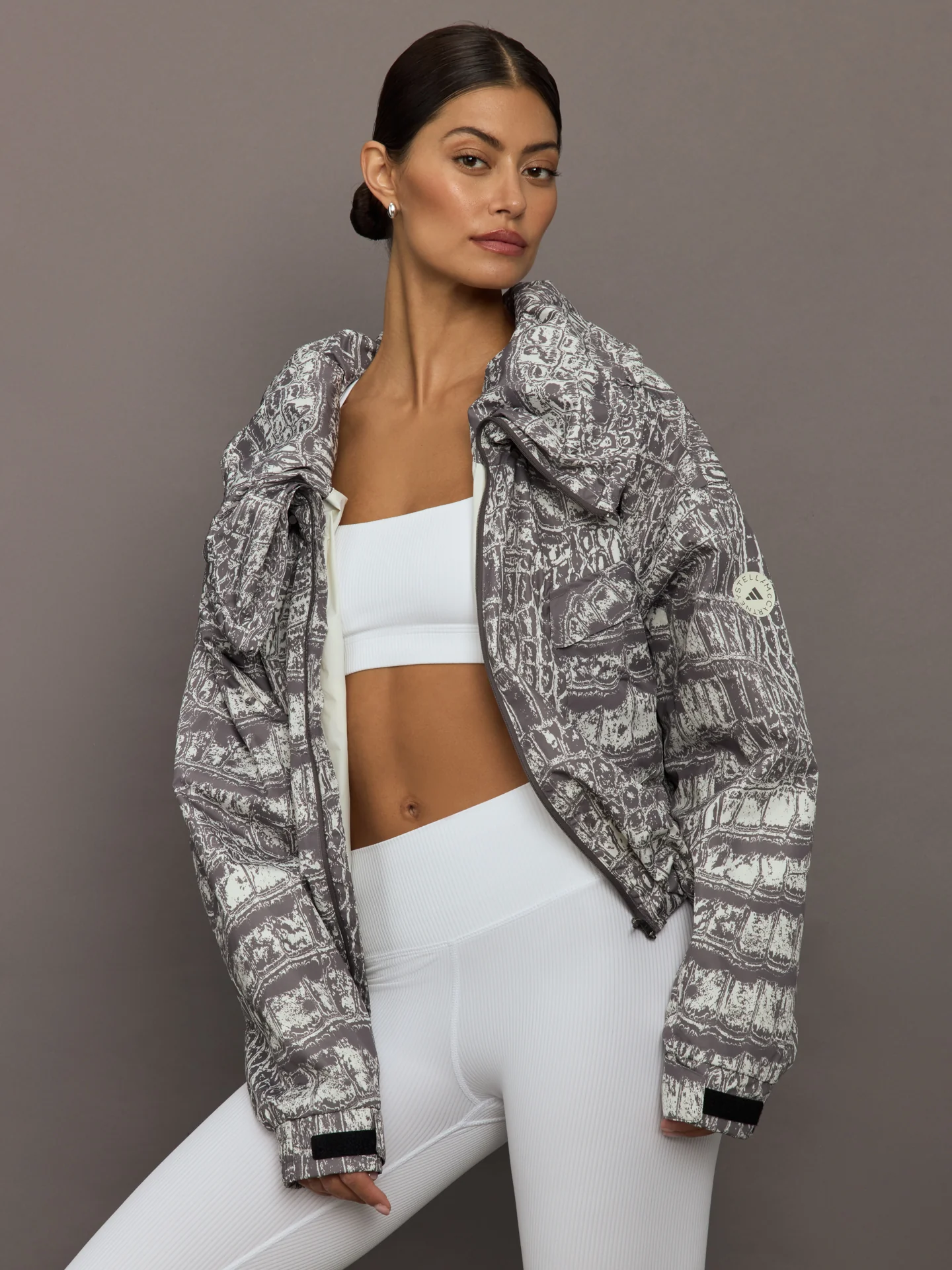 aSMC Item Jacket Printed - Almond Milk-Smc/Charcoal