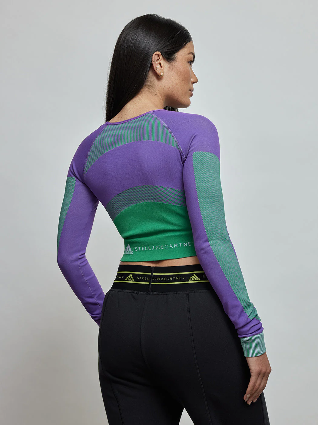 Asmc Truestrength Seamless Longsleeve Crop - Active Purple/Green/Shift Purple - Image 2