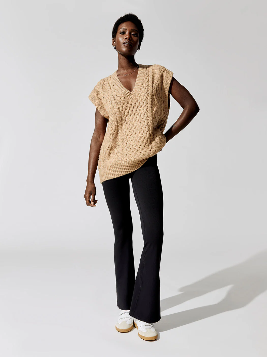 Audrey Sweater Vest - Camel - Image 3