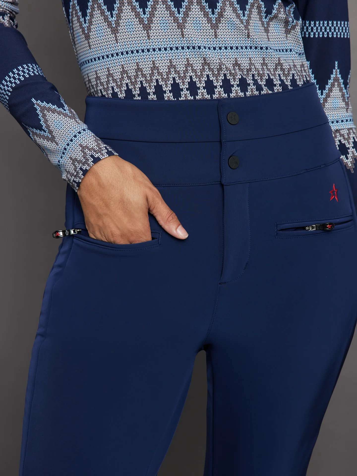 Aurora High Waist Flare Pant - Navy - Image 6