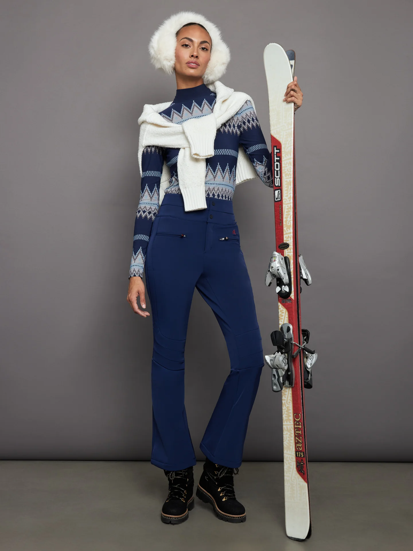 Aurora High Waist Flare Pant - Navy - Image 7