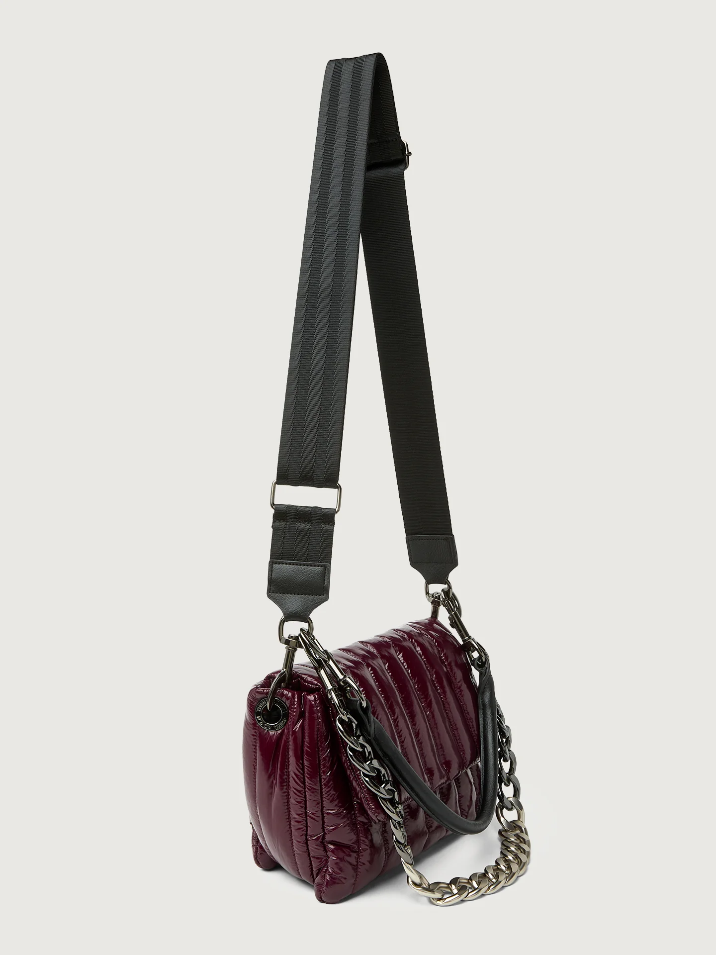 Bar Bag - Glossy Deep Burgundy/ Black/ Black Web - Image 6
