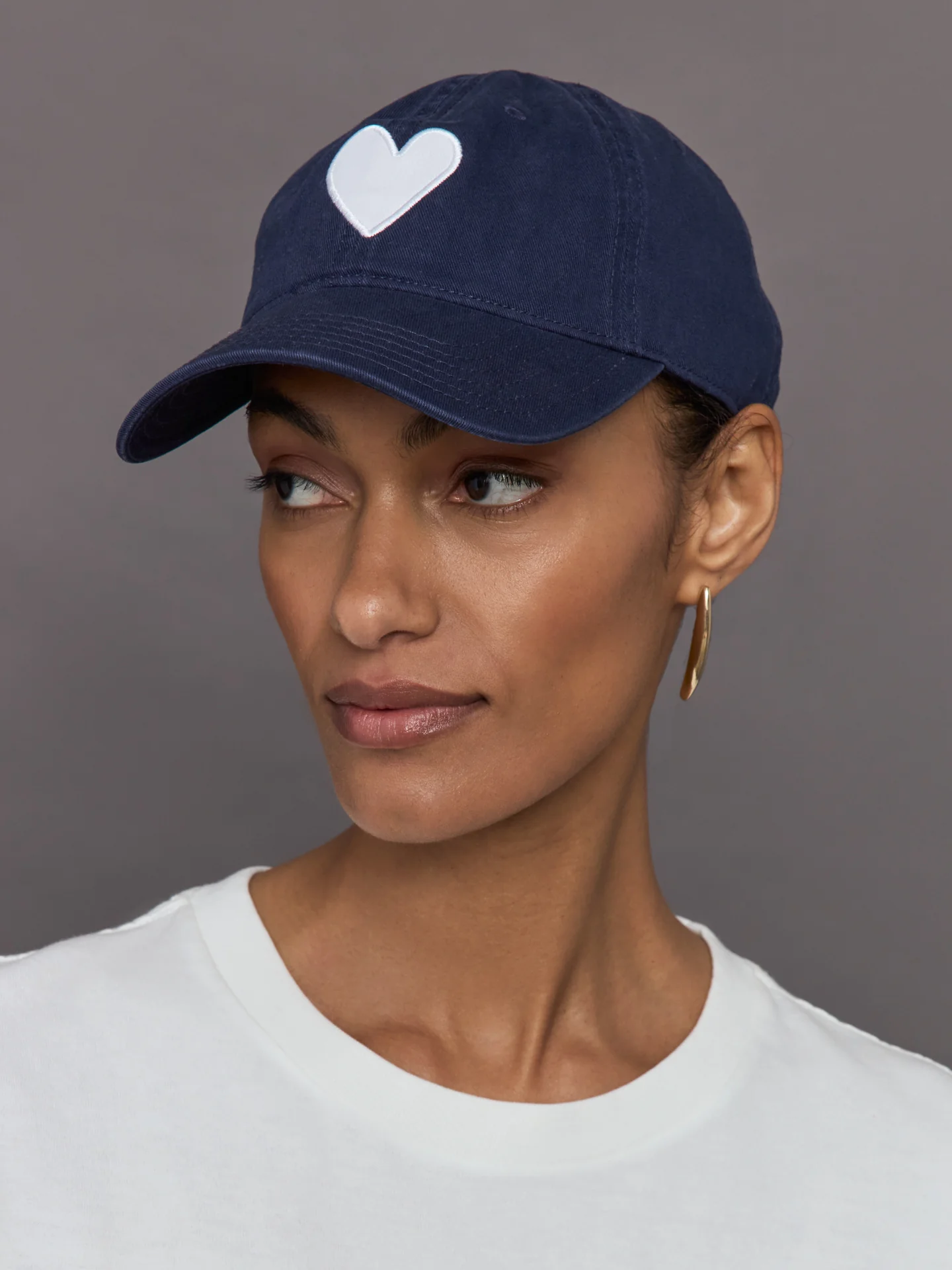 Baseball Hat Heart Patch Indigo/White - Indigo - Image 3