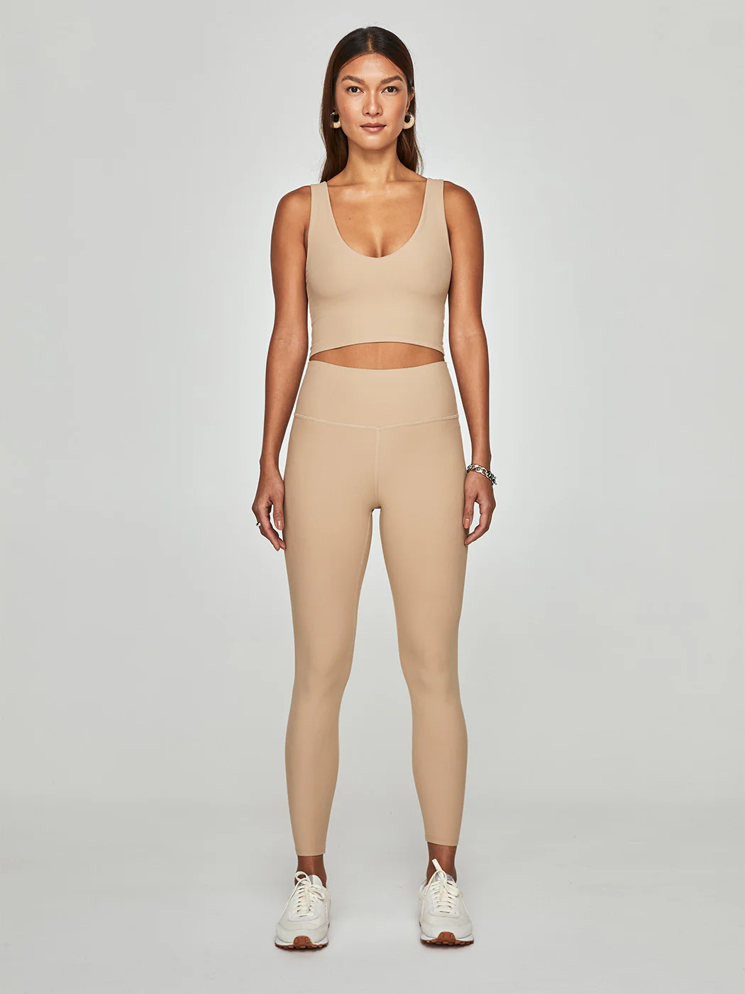 Basic Legging With Branded Taping - SANDY TAN - Image 2