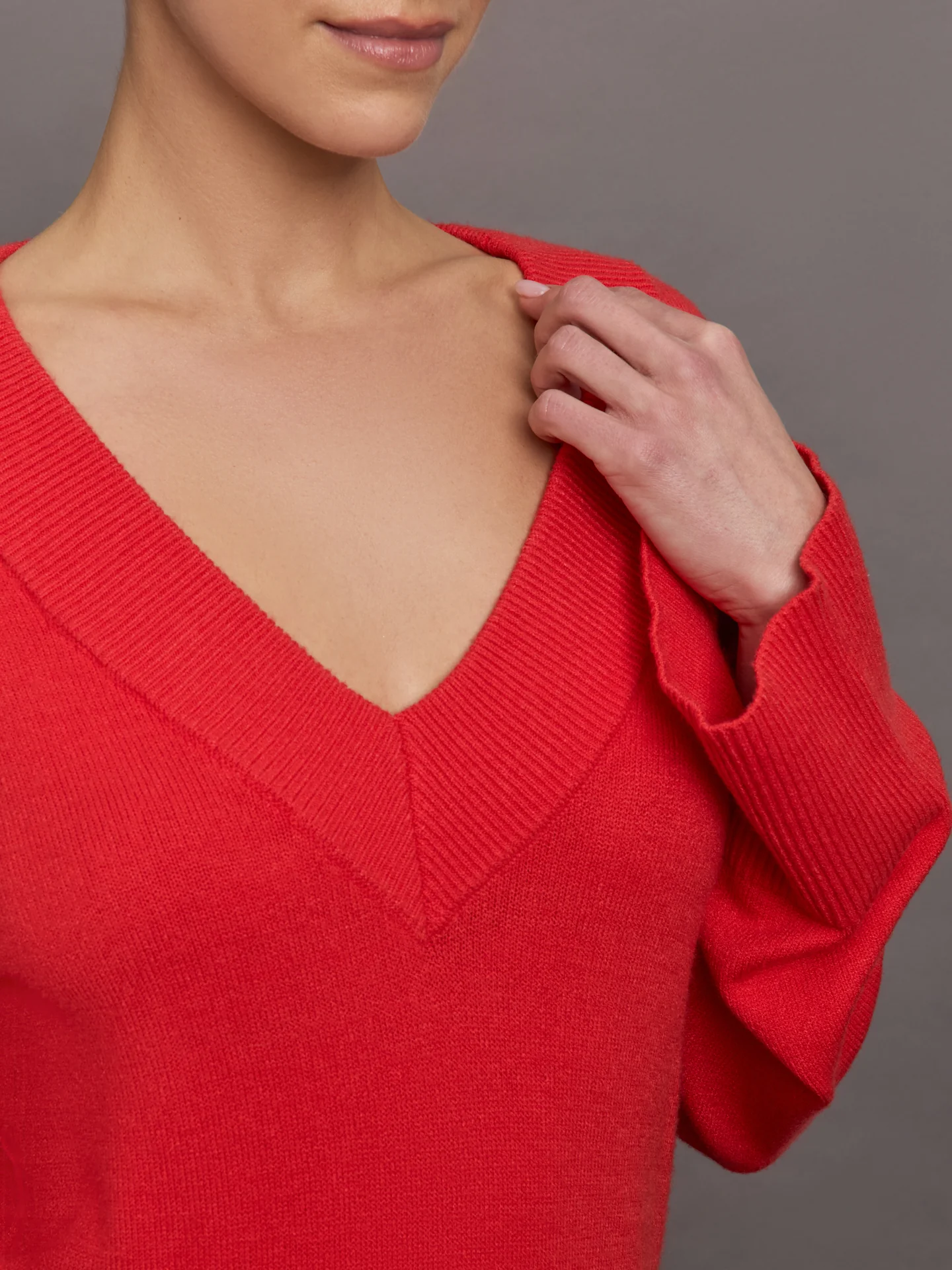 Bell Sleeve Off Shoulder Sweater - Bittersweet - Image 6