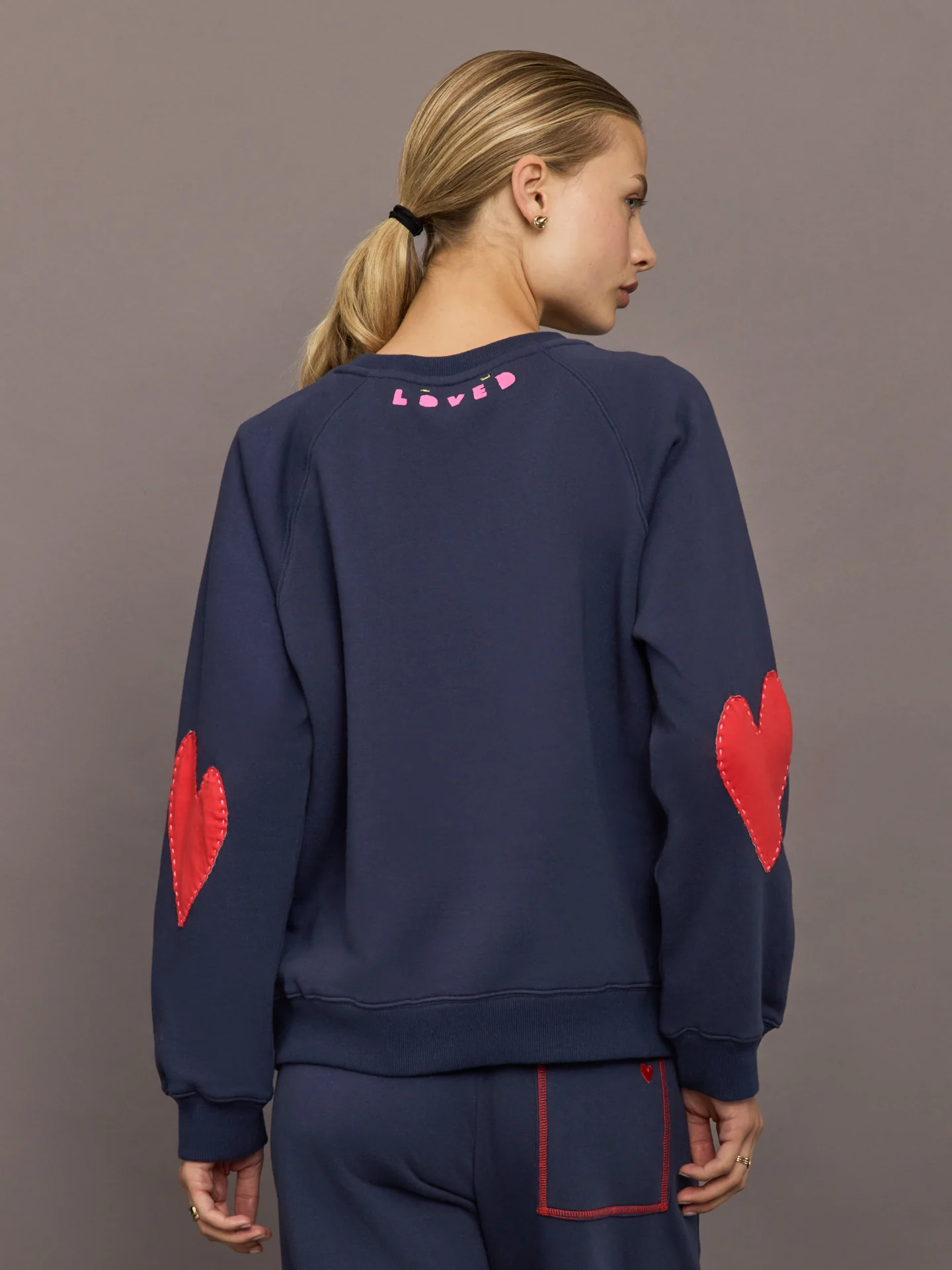 Benton Imperfect Heart Patch Sweatshirt - Indigo Blue - Image 2
