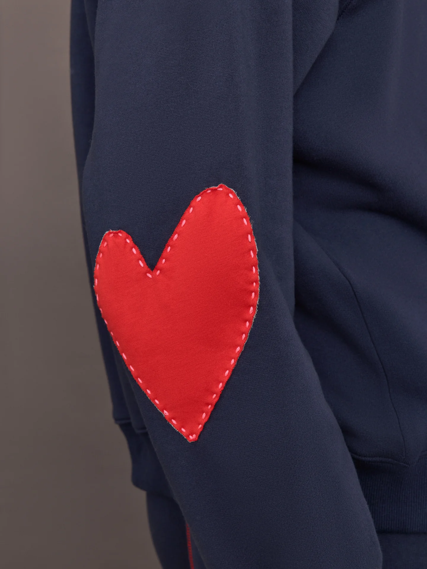 Benton Imperfect Heart Patch Sweatshirt - Indigo Blue - Image 4
