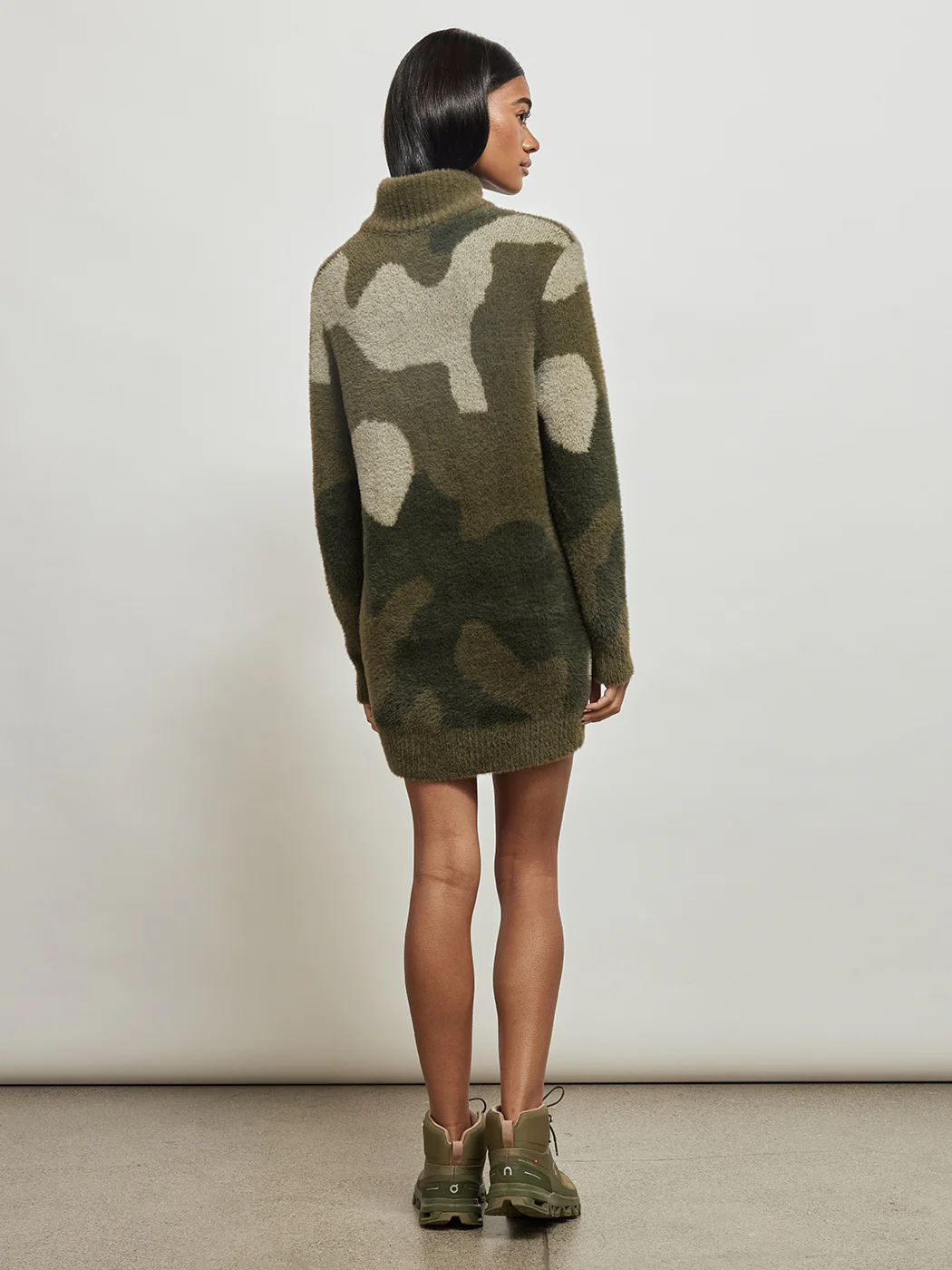 Birch Sweater Dress - GREEN CAMO - Image 2