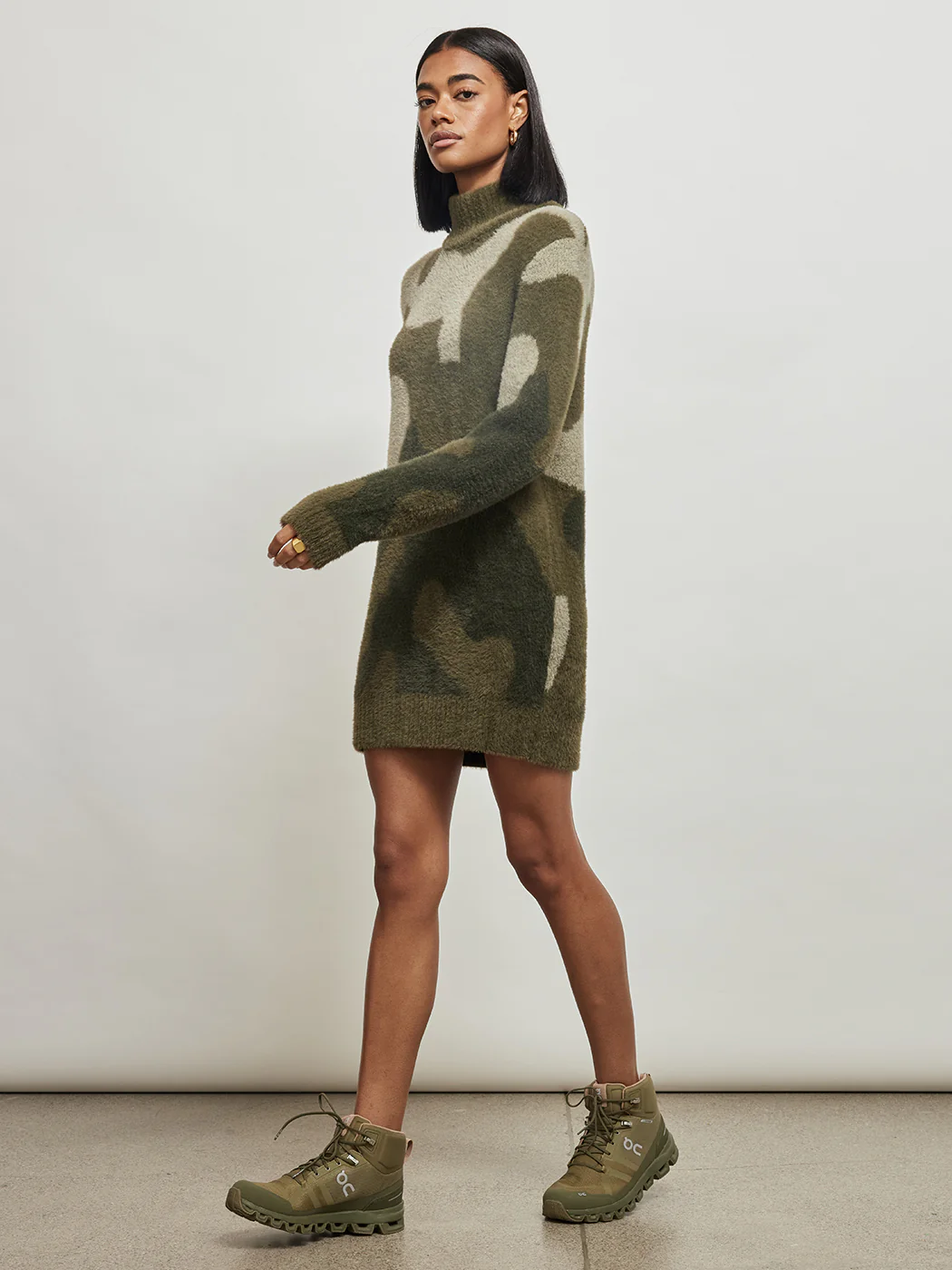 Birch Sweater Dress - GREEN CAMO - Image 3