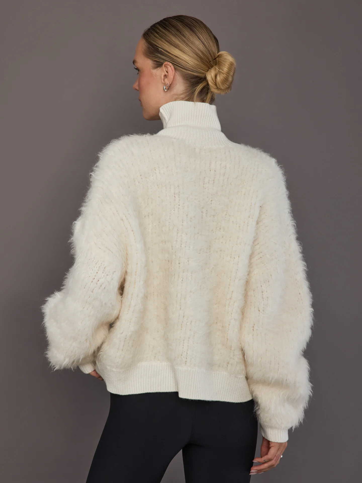 Bolleta Turtle Neck Sweater - Cream - Image 4