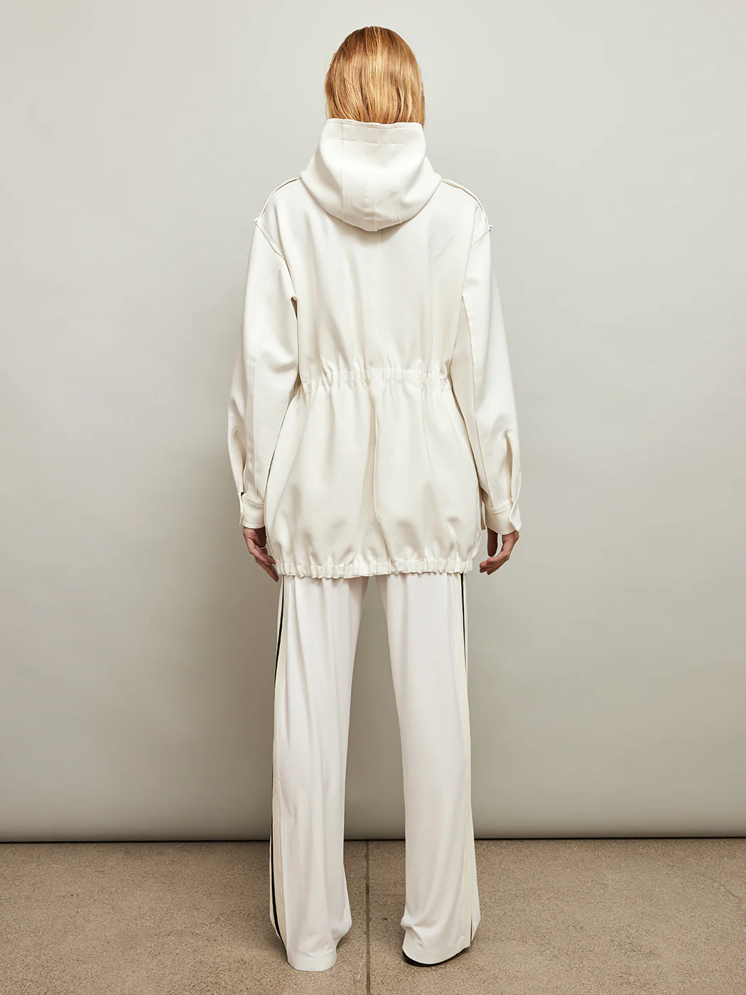 Bonded Hooded Cargo Jacket - Snow White - Image 4