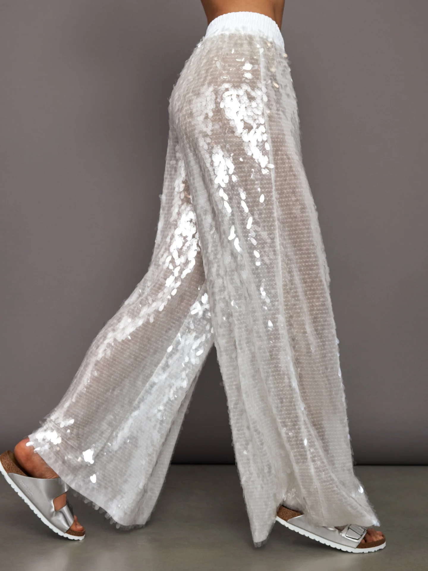 Boyfriend Elephant Sweatpant - Clear/ White - Image 3