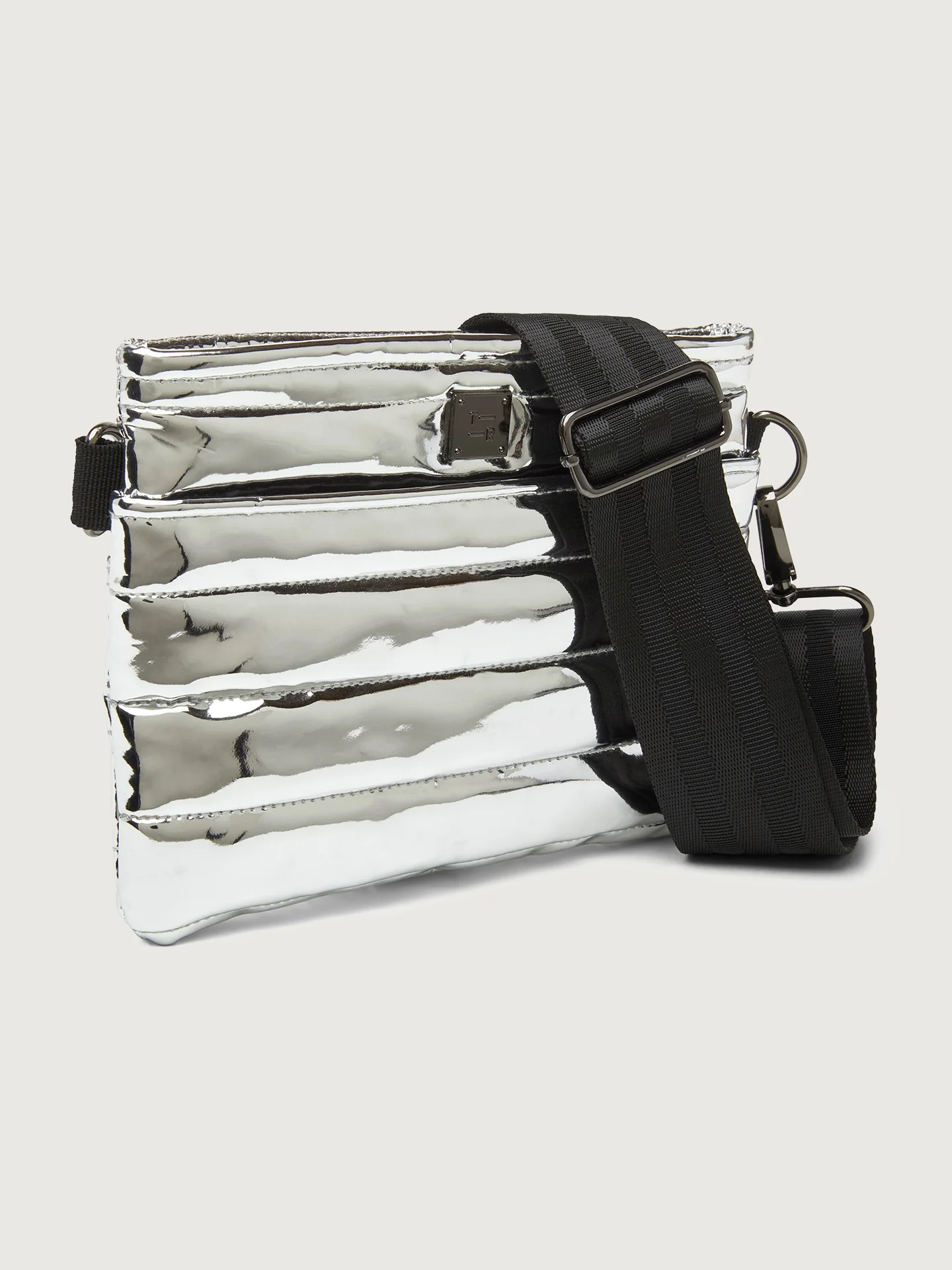 Bum Bag/ Crossbody "The Original" - Silver Mirror/ Black/ Black Web - Image 6