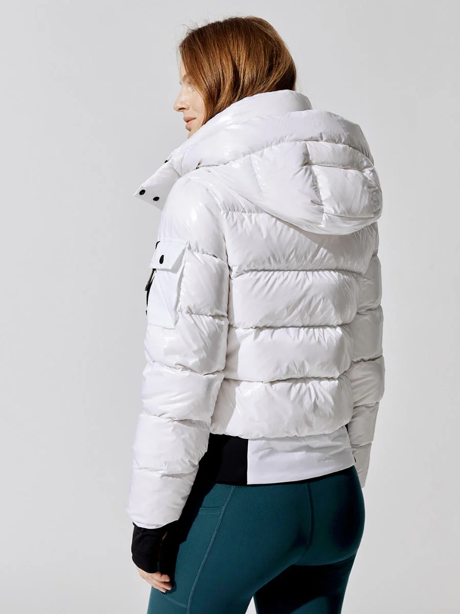 Bungalow Quilted Bomber - Snow - Image 7