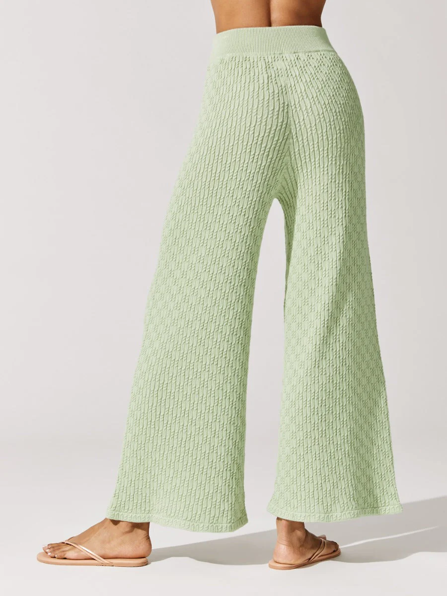 Cable Trousers - Sage - Image 3