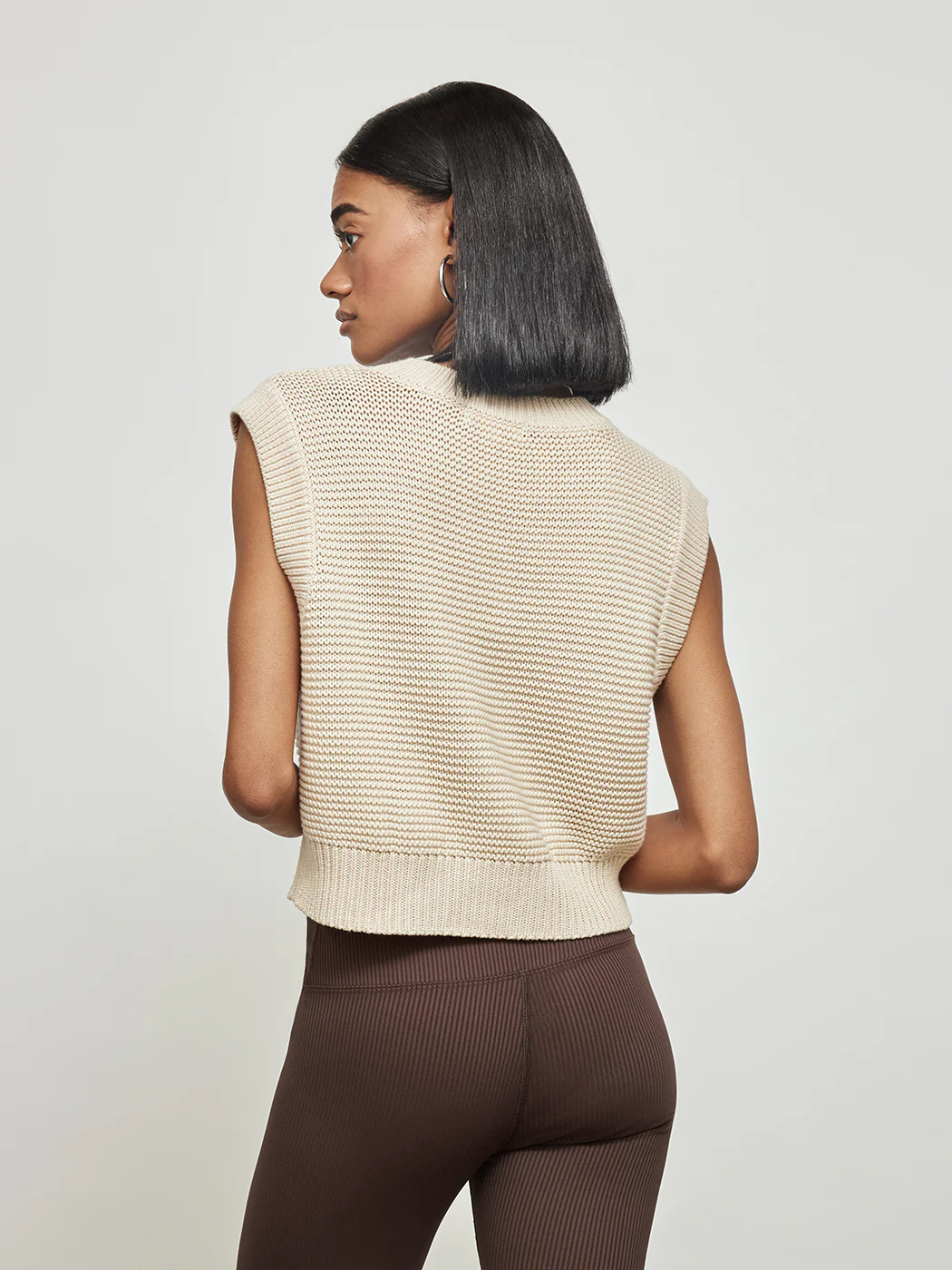 Cable Vest - Cream - Image 2