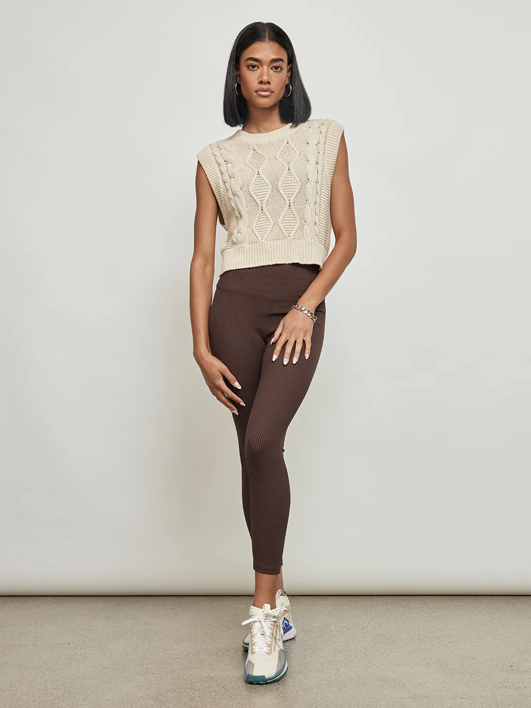 Cable Vest - Cream - Image 3