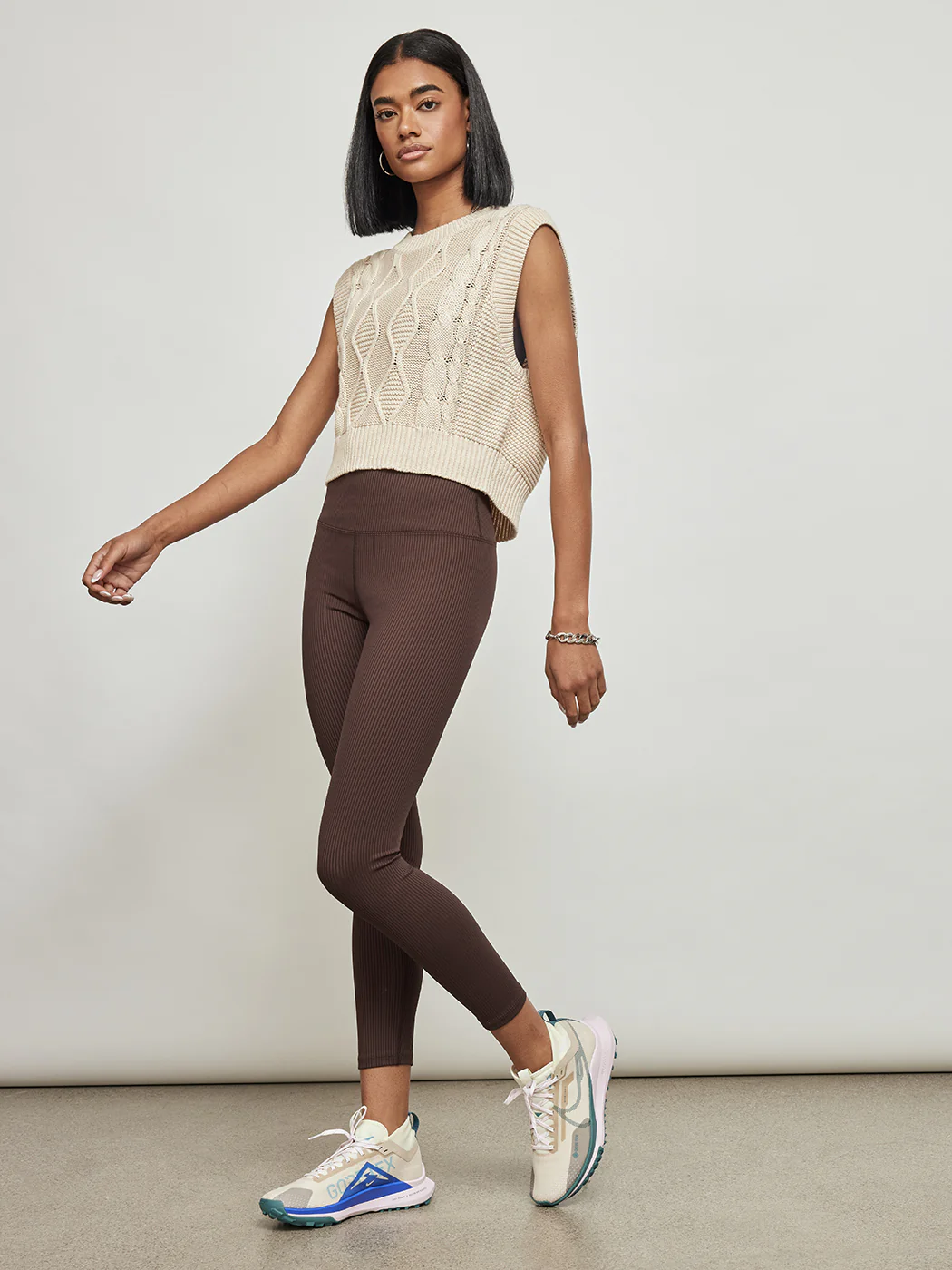 Cable Vest - Cream - Image 4