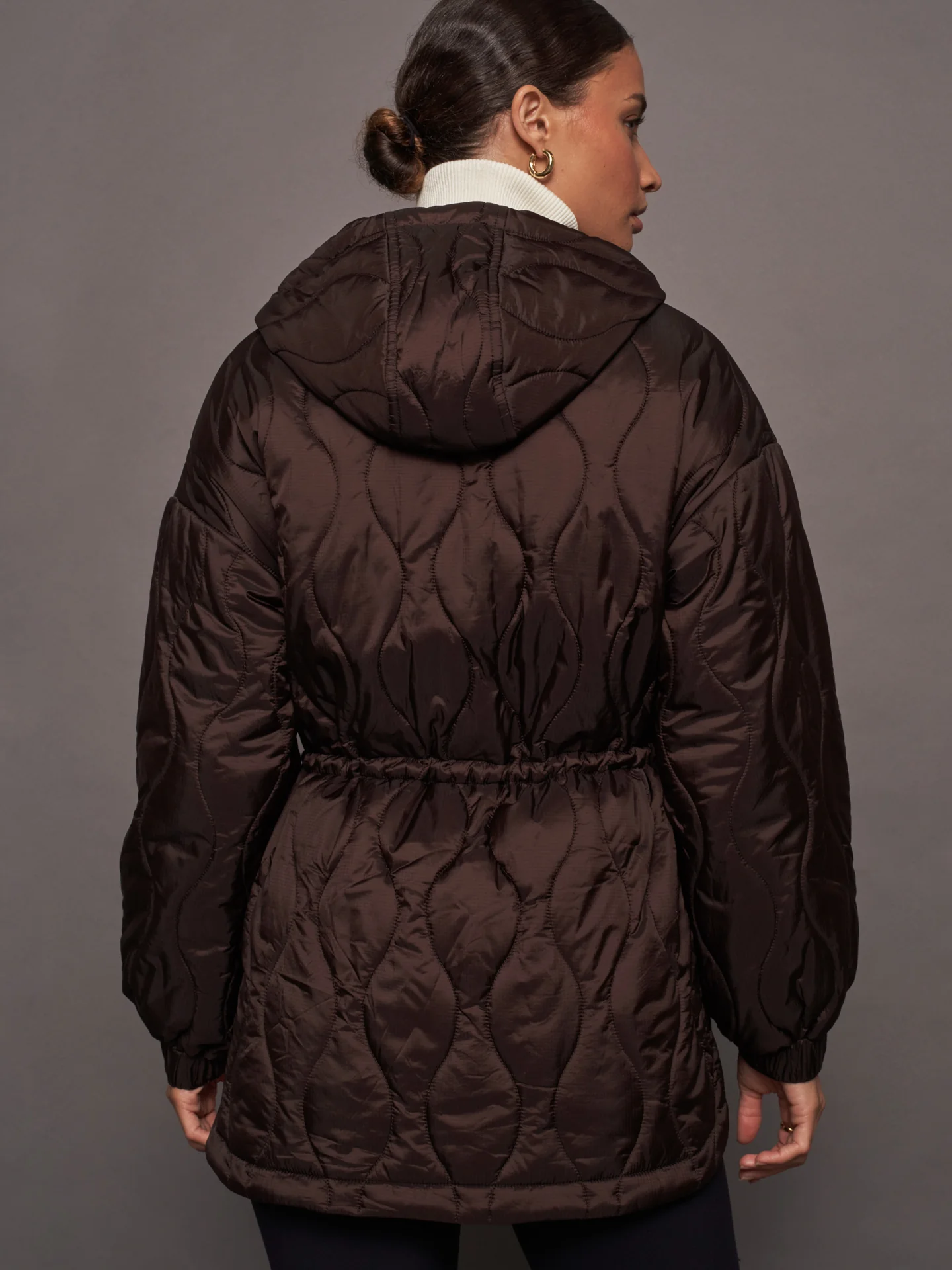 Caitlin Quilt Jacket - Coffee Bean - Image 3