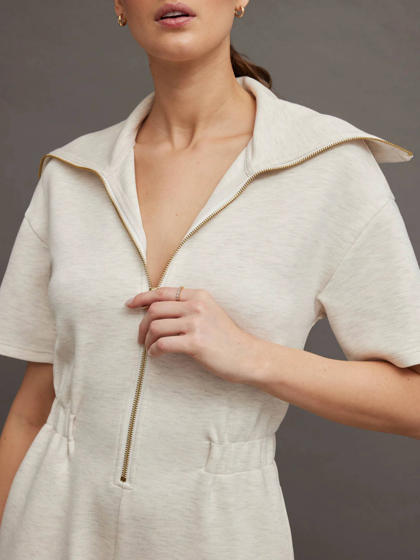 Caldwell Playsuit 5 - IVORY MARL - Image 2