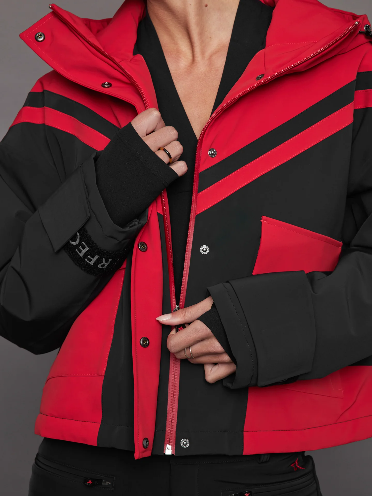 Calea Short Ski Jacket - Red - Image 4