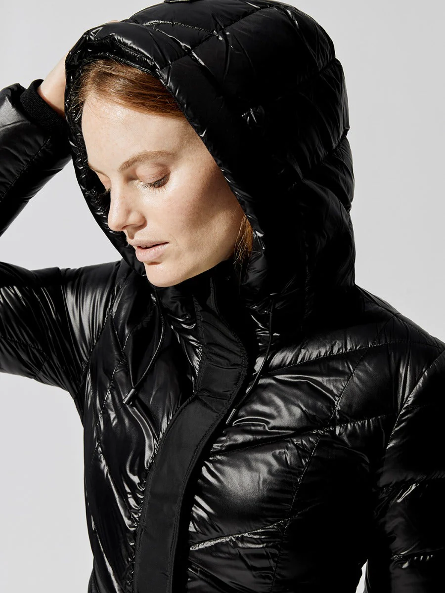 Calina Belted Puffer Coat - Off White - Image 11