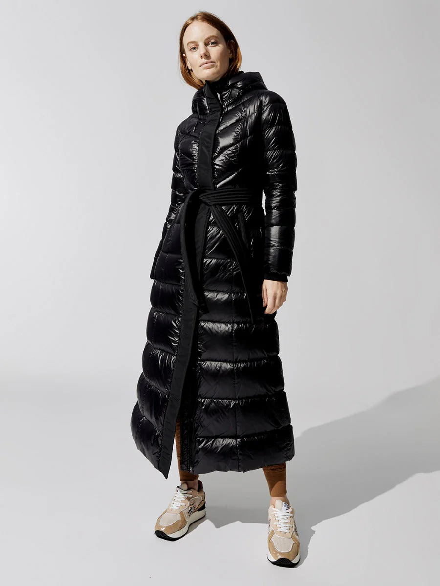 Calina Belted Puffer Coat - Off White - Image 13