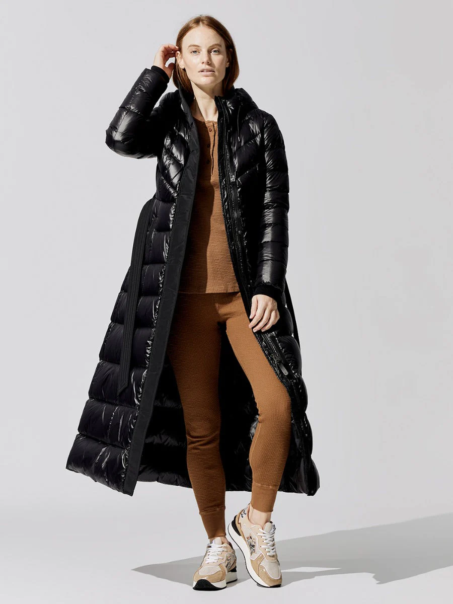 Calina Belted Puffer Coat - Off White - Image 8