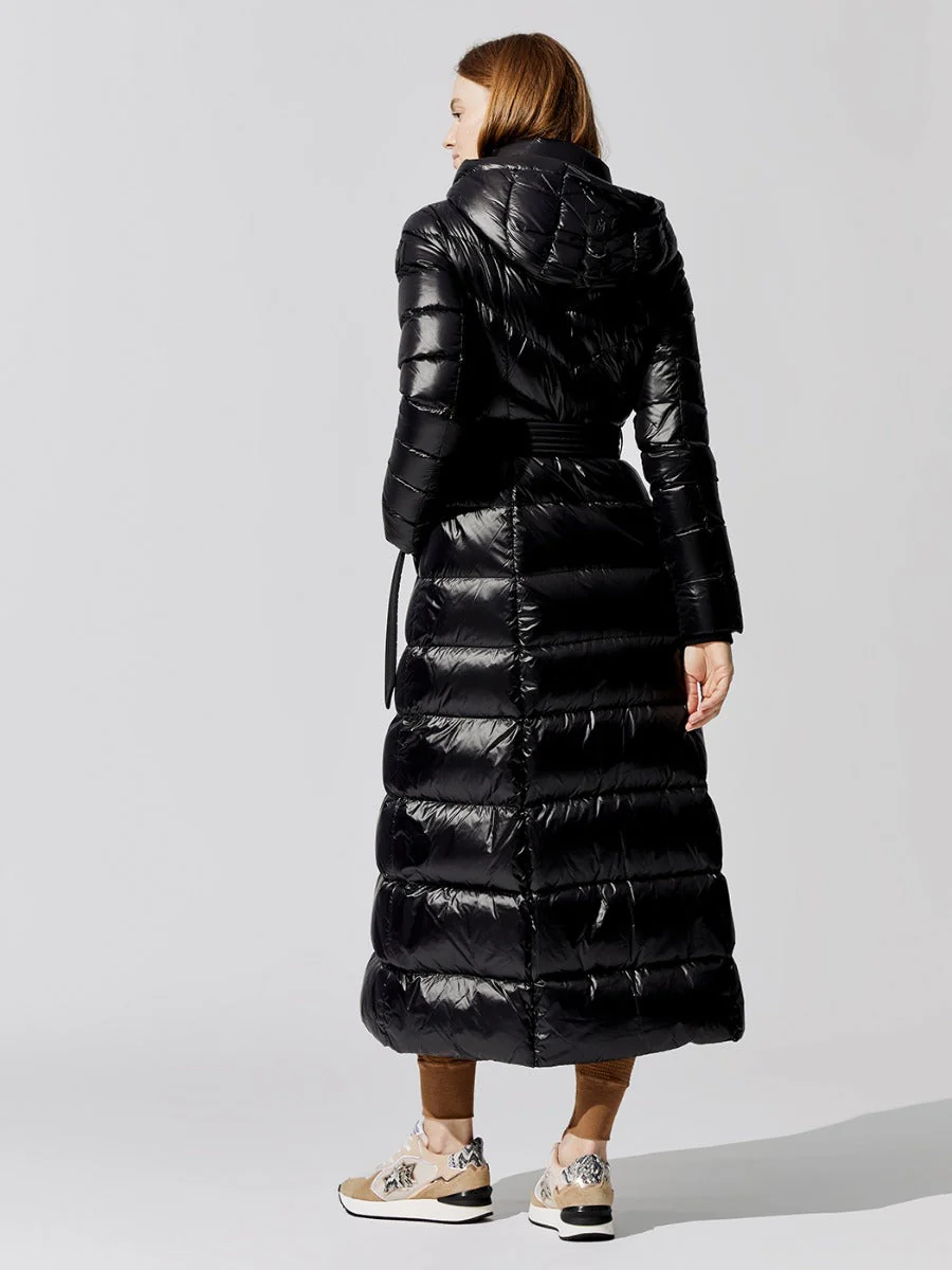 Calina Belted Puffer Coat - Off White - Image 9