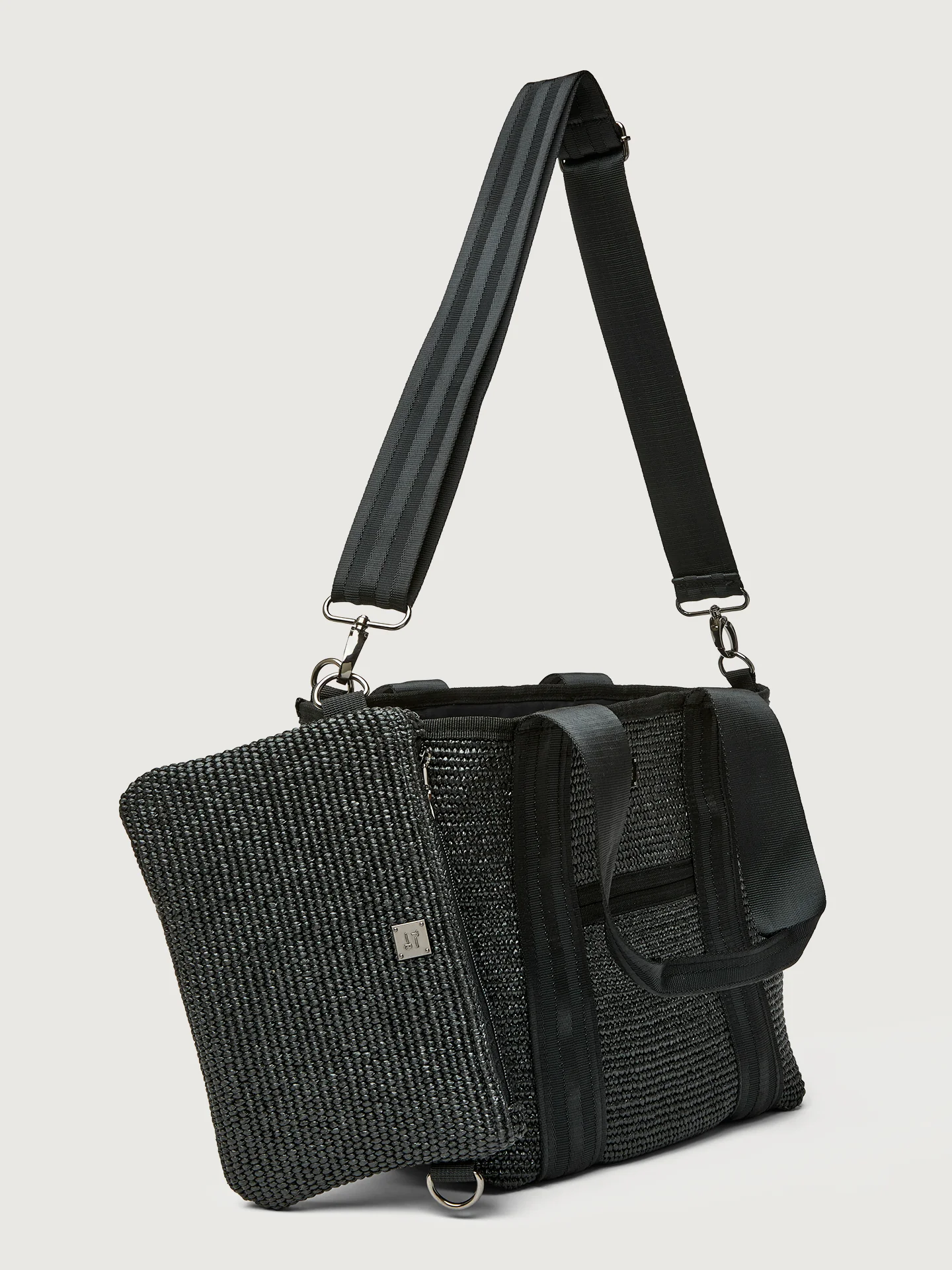 Capri Tote - Black Raffia - Image 10
