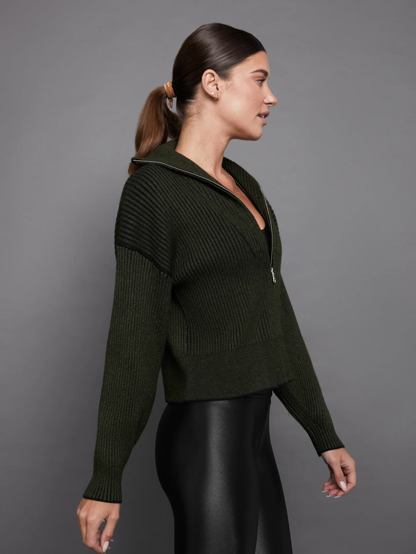 Carmen Knit - Dark Olive - Image 2