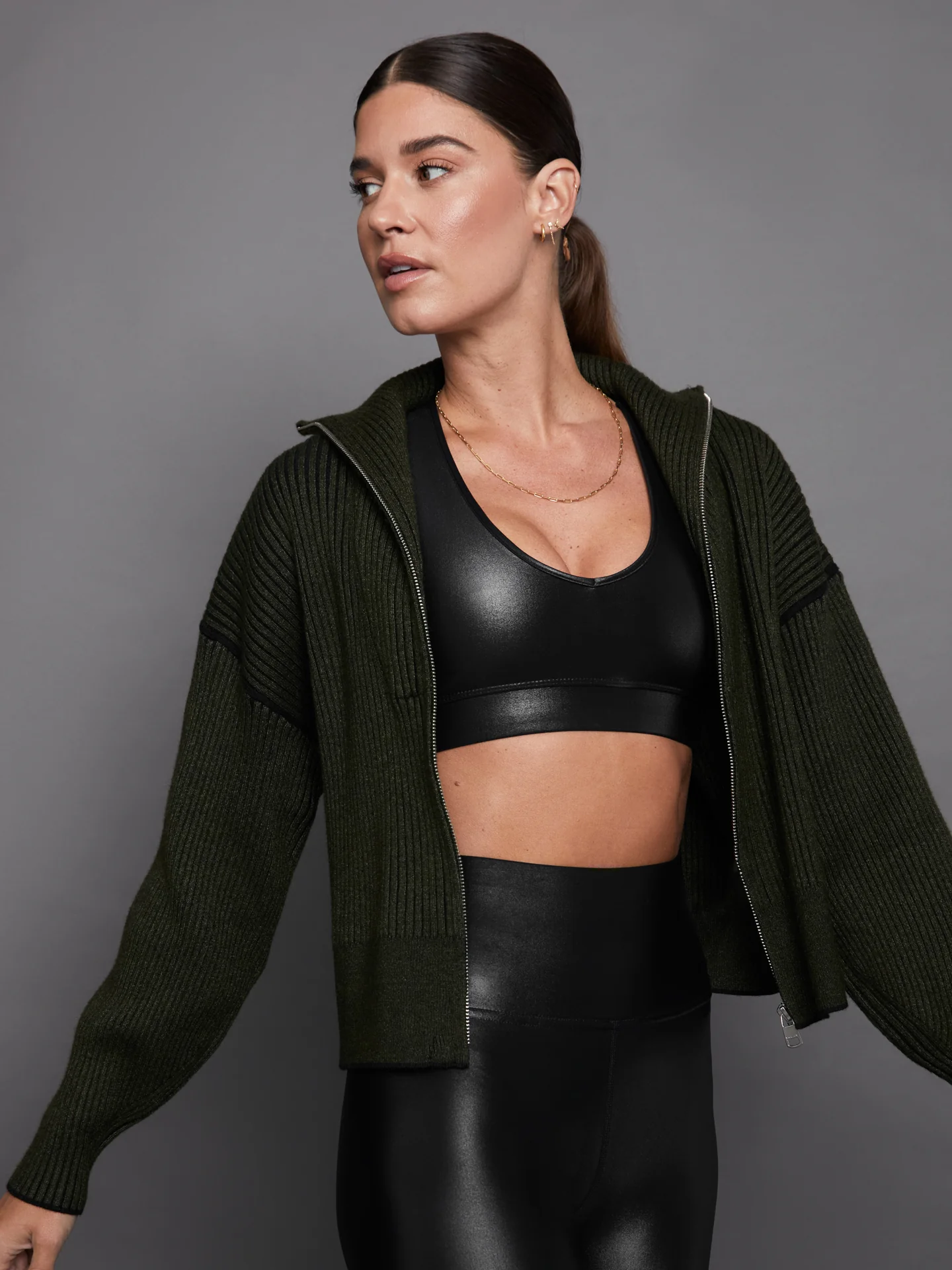 Carmen Knit - Dark Olive - Image 4
