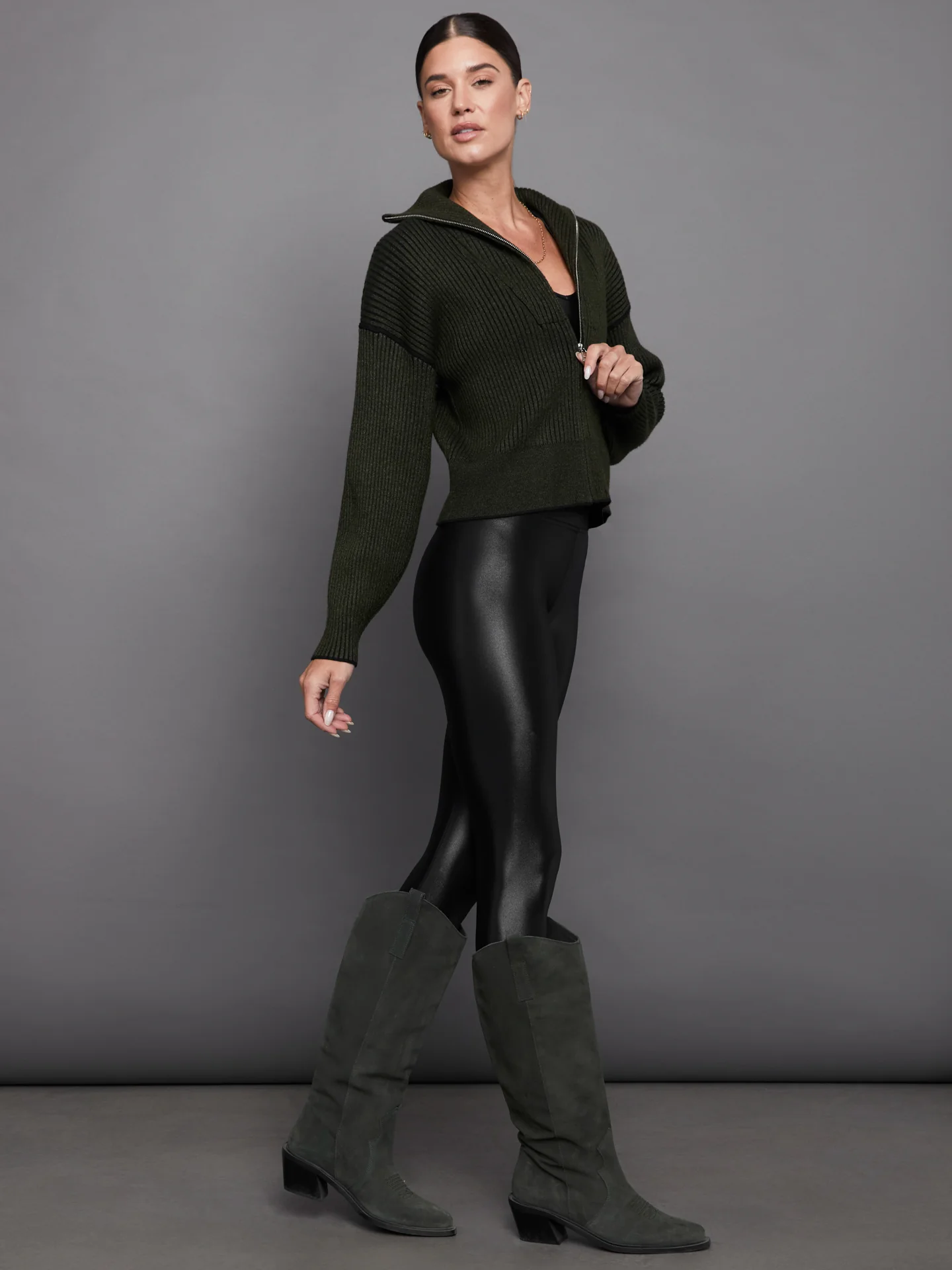 Carmen Knit - Dark Olive - Image 5
