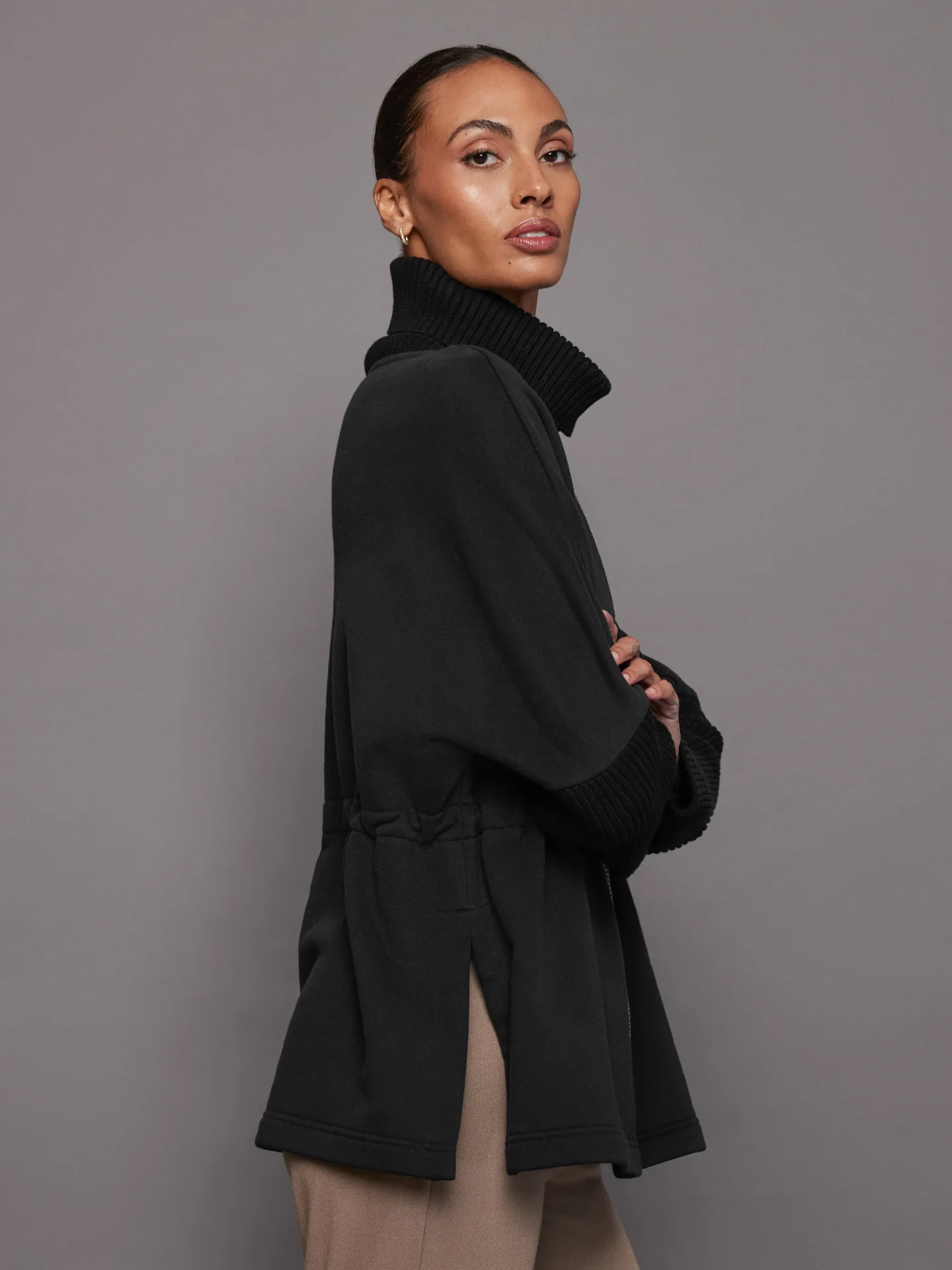 Cavello Longline Sweat - Black - Image 2