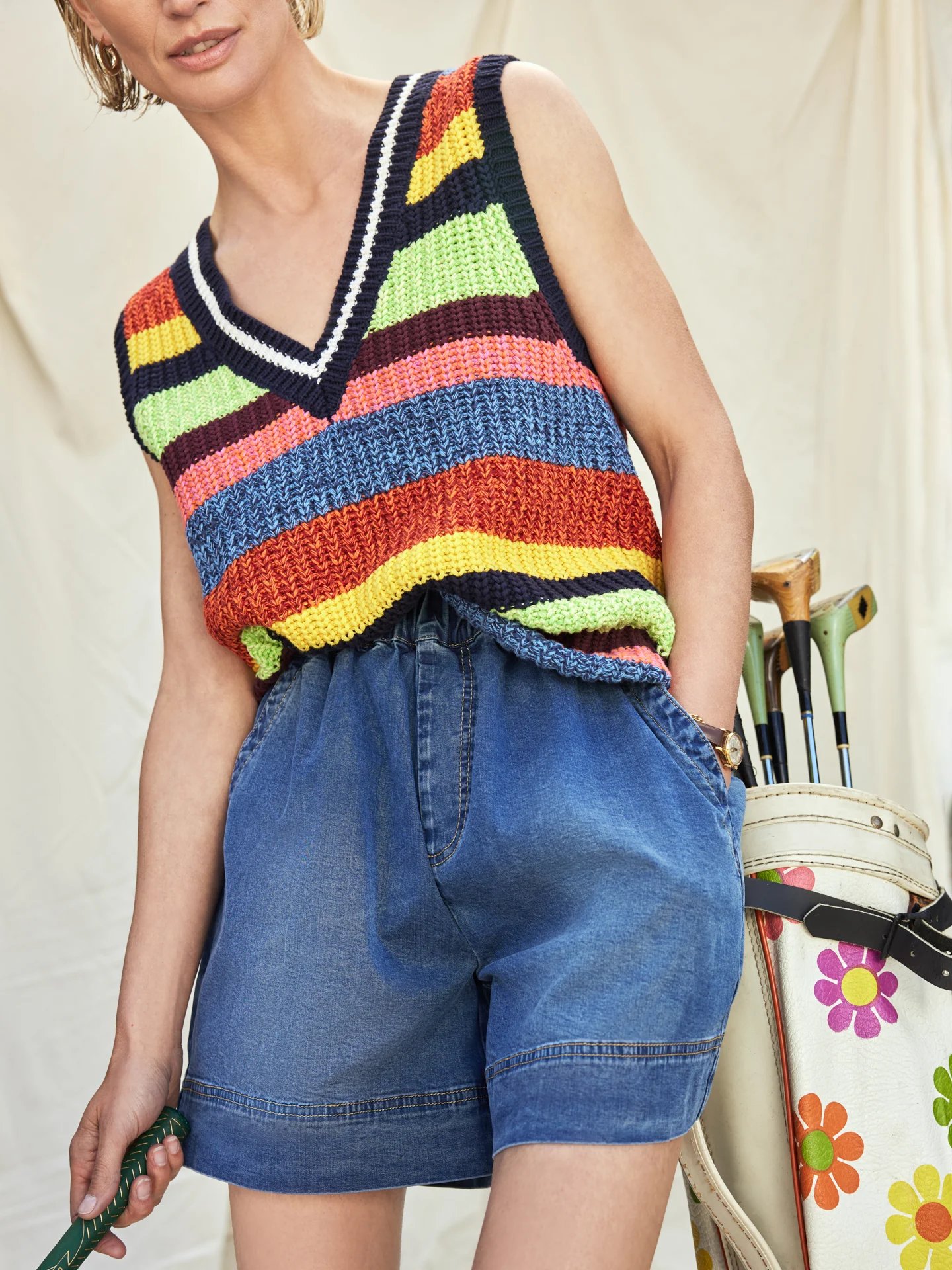 Chambray Short - Medium Wash - Image 2