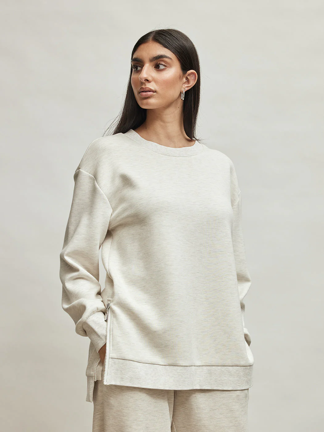 Charter Sweatshirt - Ivory Marl - Image 5