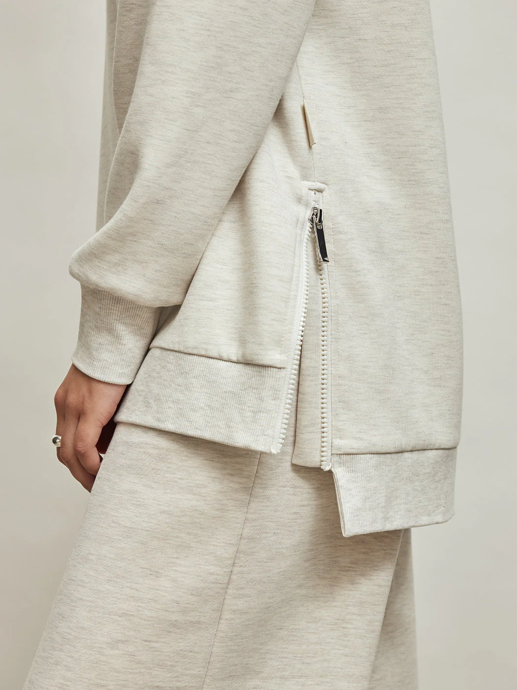 Charter Sweatshirt - Ivory Marl - Image 6