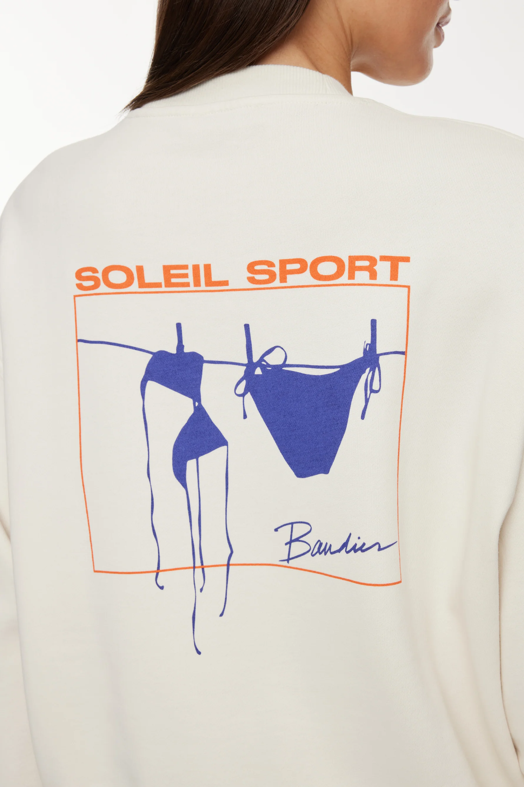 Classic Soleil Sport Crew Neck Sweatshirt - Gardenia - Image 6