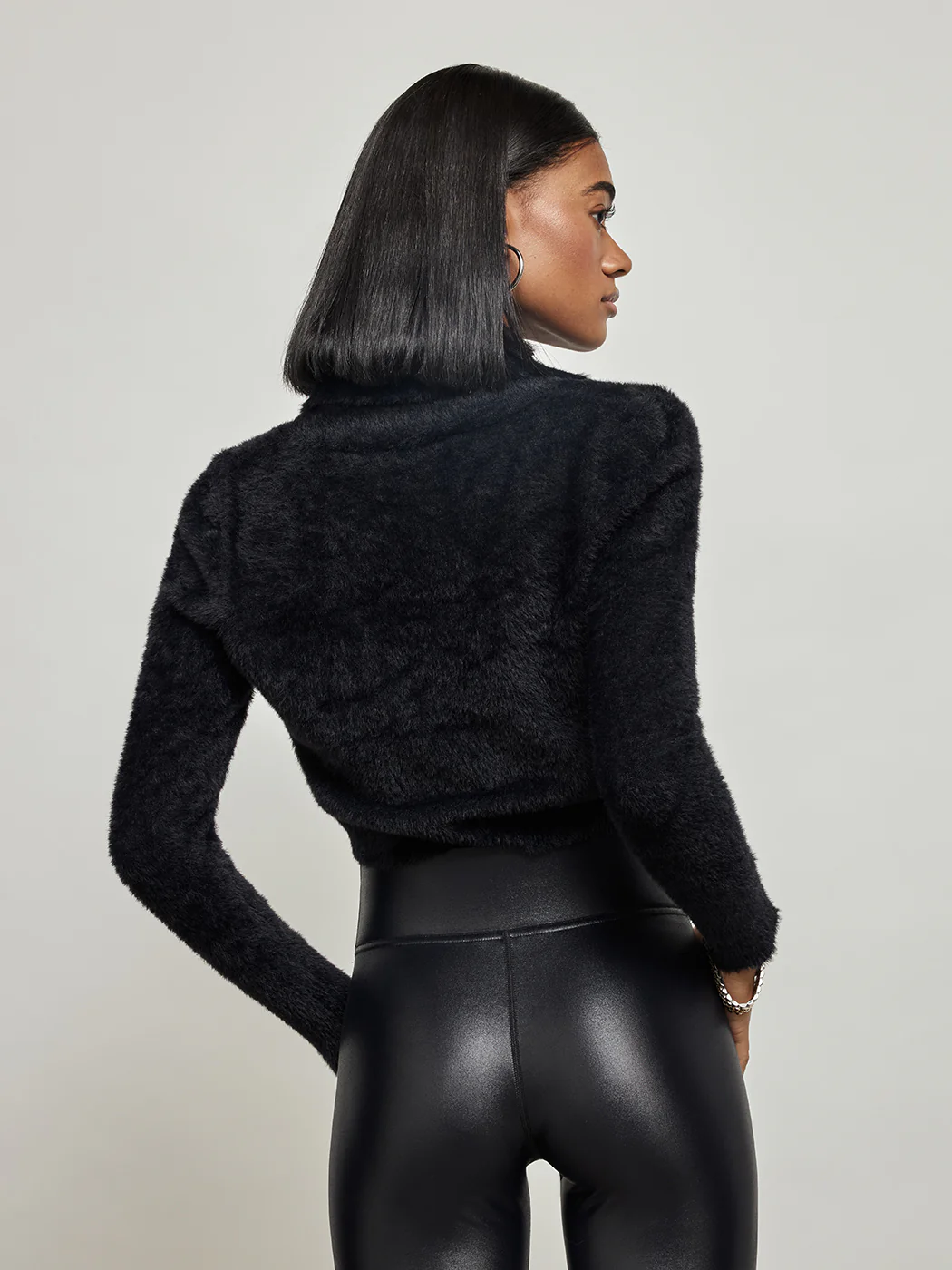 Collared Pullover Sweater - Black - Image 2