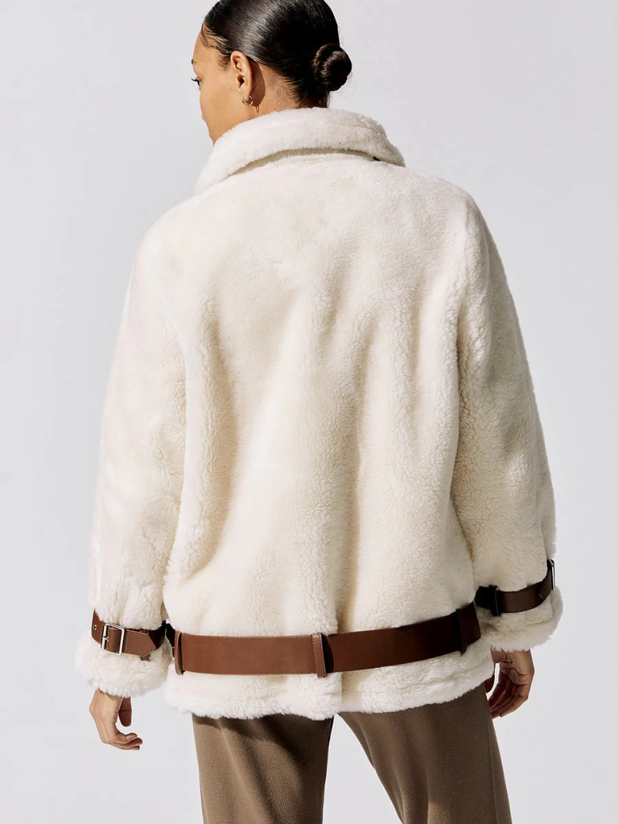 Colleen Jacket - 96000 Off White/Brown - Image 5